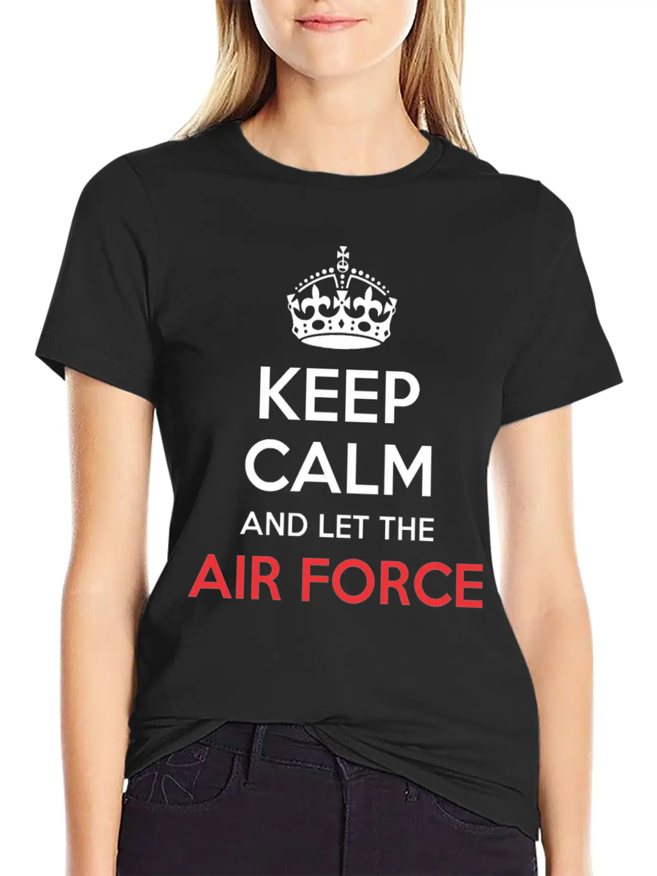Keep Calm And Let Air Force Officer Handle It Breathable Soft Cotton T-Shirt – Timeless Casual Look