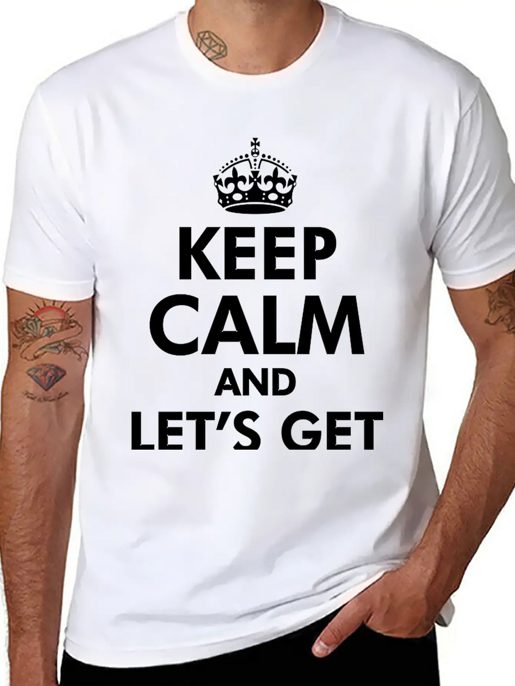 Keep Calm And Let's Get Weird Basic Graphic T-Shirt – Daily Comfort In Soft Cotton