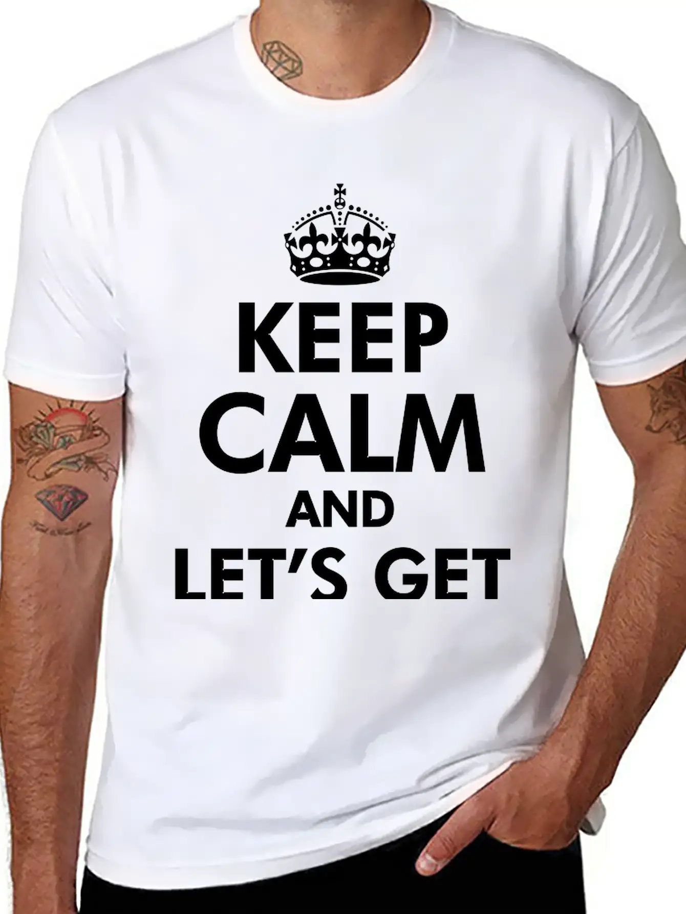 Keep Calm And Let's Get Weird Basic Graphic T-Shirt – Daily Comfort In Soft Cotton