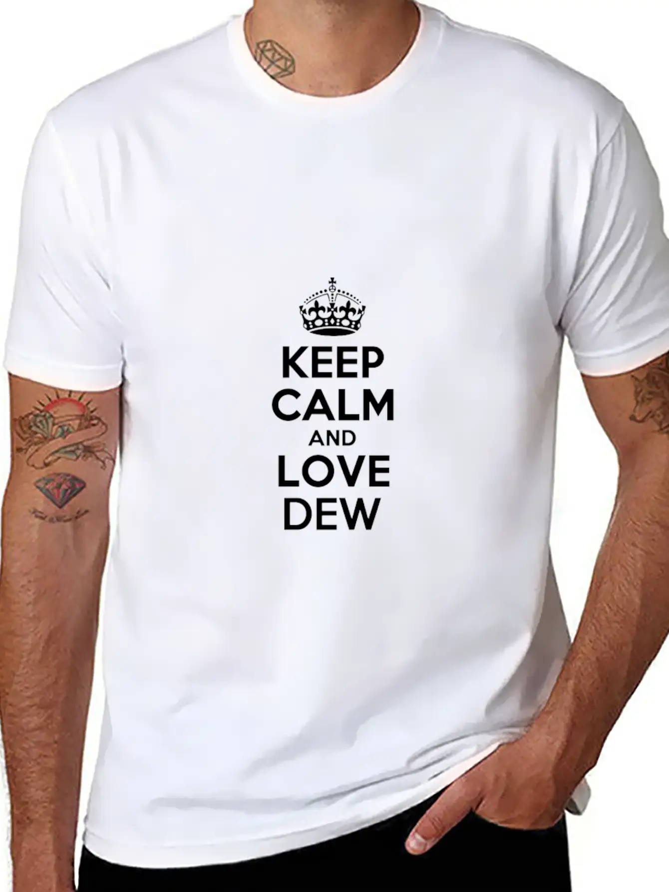 Keep Calm And Love Dew Unisex Casual T-Shirt – Clean Design For Daily Comfort