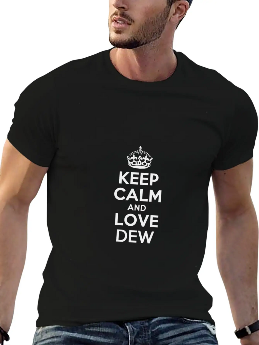 Keep Calm And Love Dew Unisex Casual T-Shirt – Clean Design For Daily Comfort