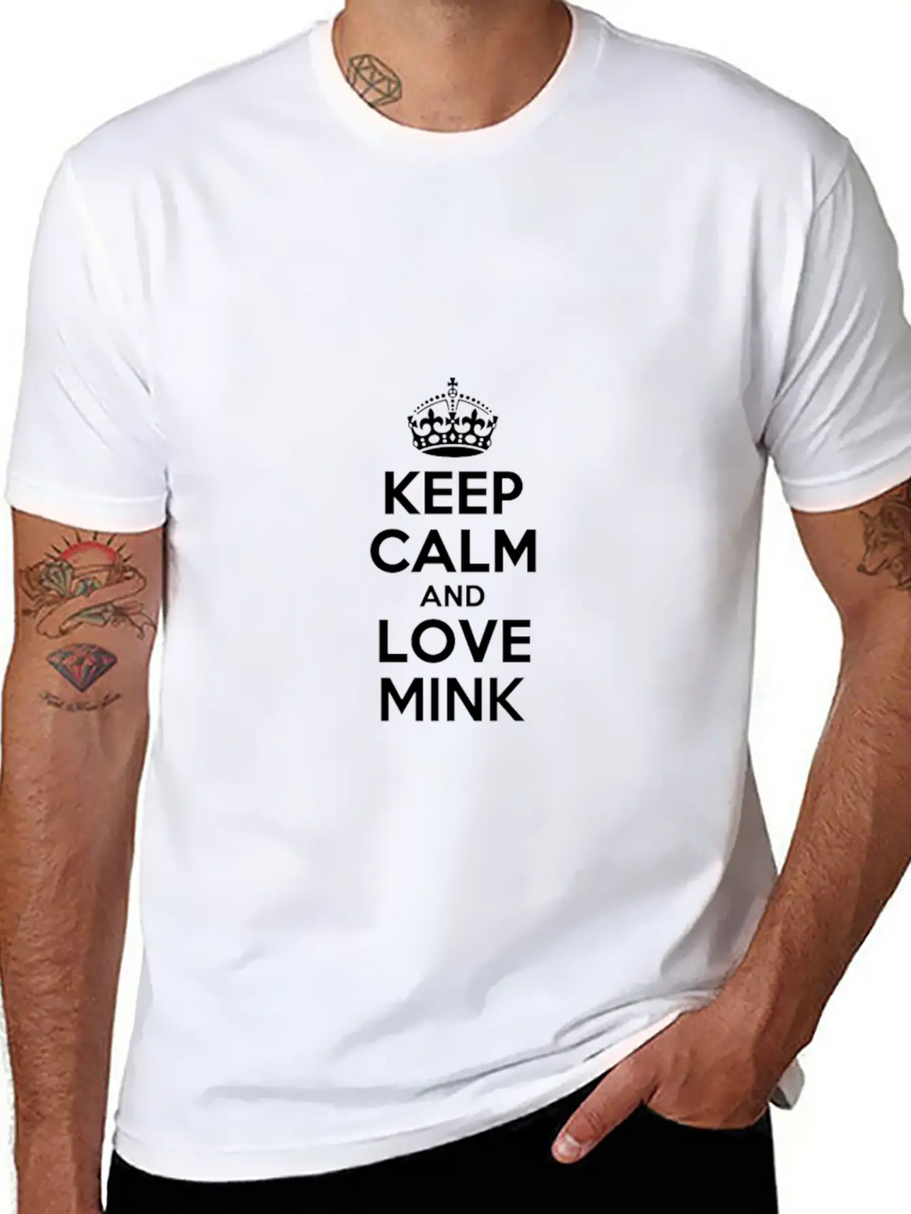 Keep Calm And Love Mink Timeless Short Sleeve Tee – Comfy And Minimalist Design