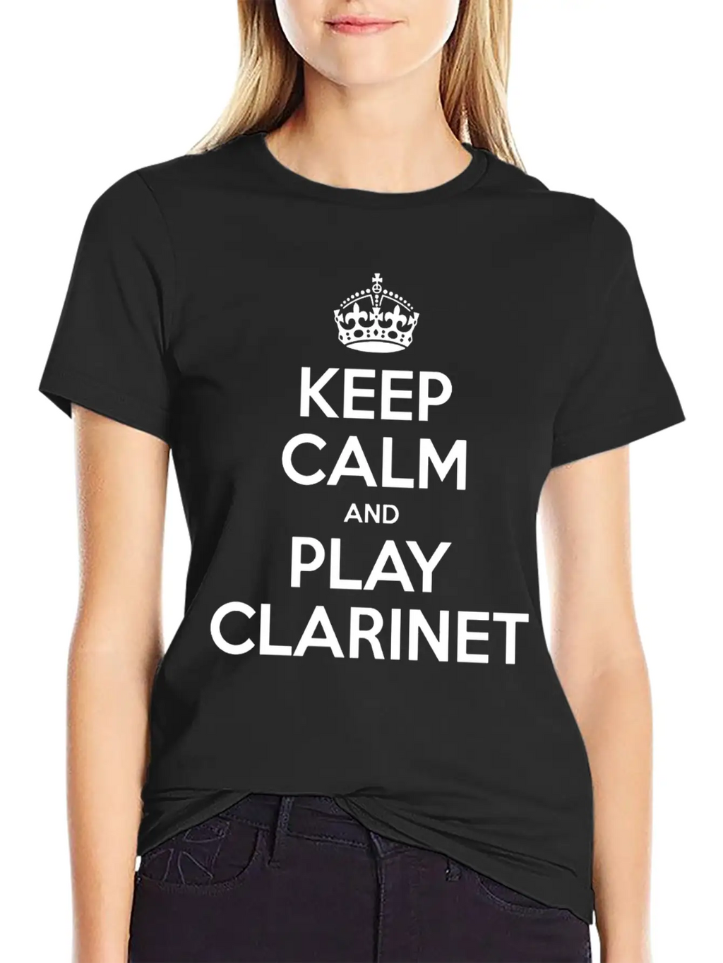 Keep Calm And Play Clarinet Essential Cotton Tee For Daily Outfits – Unisex Style