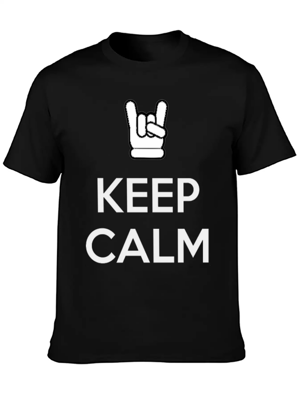 Keep Calm And Rock On Stylish Everyday T-Shirt – Unisex Basic Cotton Tee