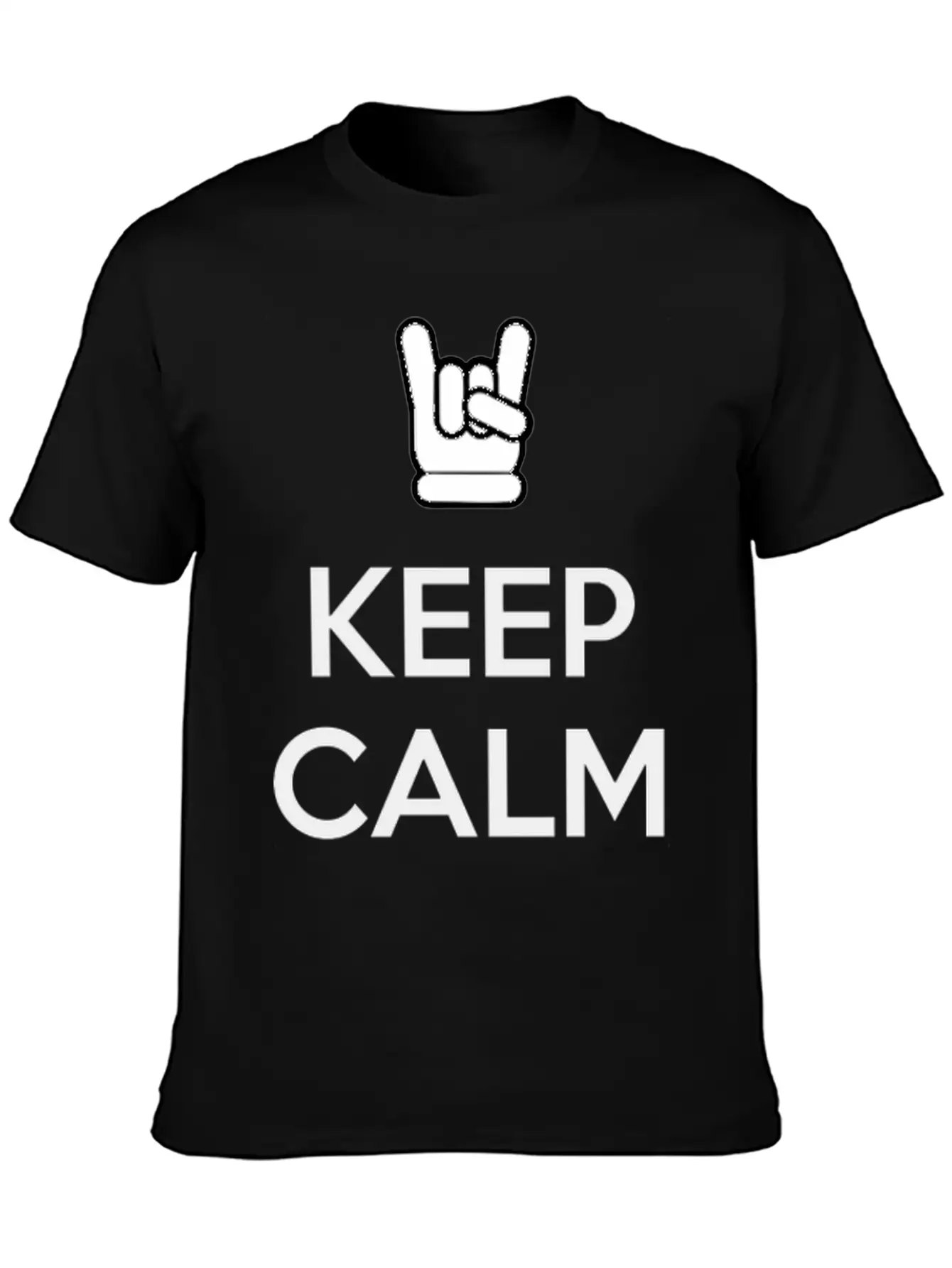 Keep Calm And Rock On Stylish Everyday T-Shirt – Unisex Basic Cotton Tee