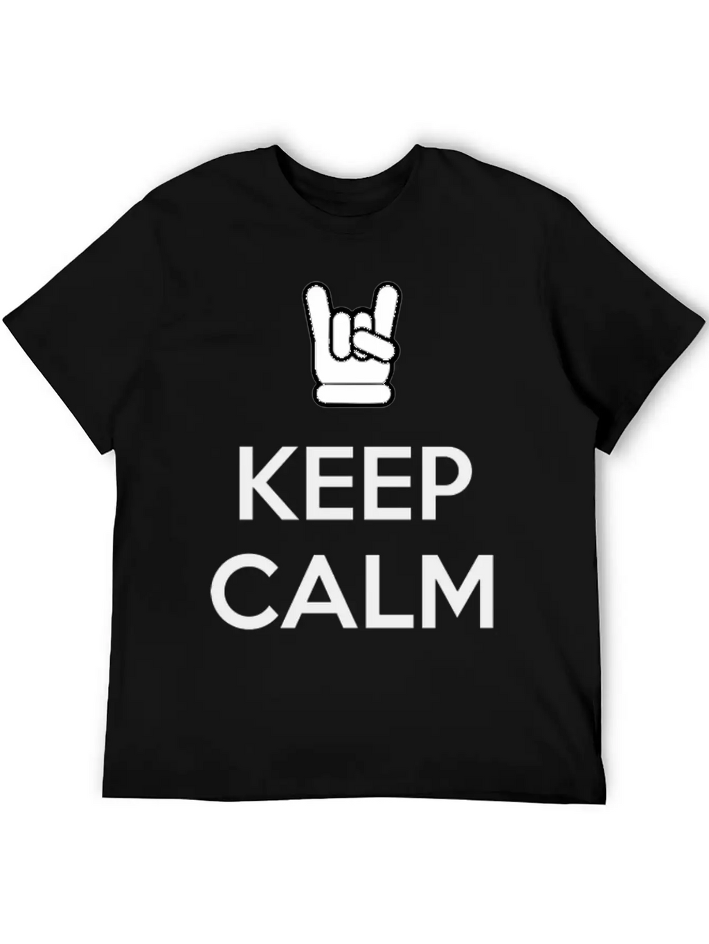 Keep Calm And Rock On Stylish Everyday T-Shirt – Unisex Basic Cotton Tee