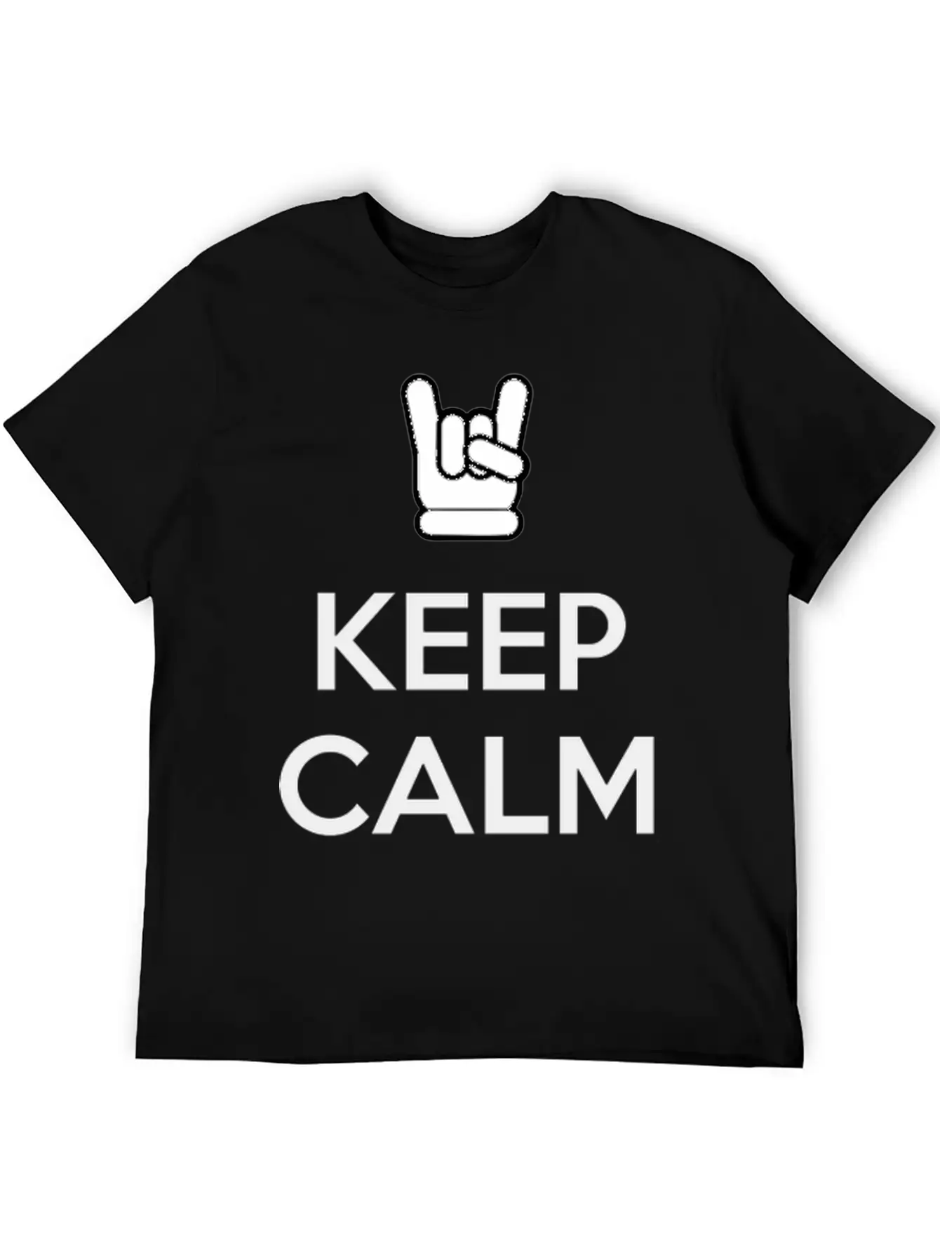 Keep Calm And Rock On Stylish Everyday T-Shirt – Unisex Basic Cotton Tee