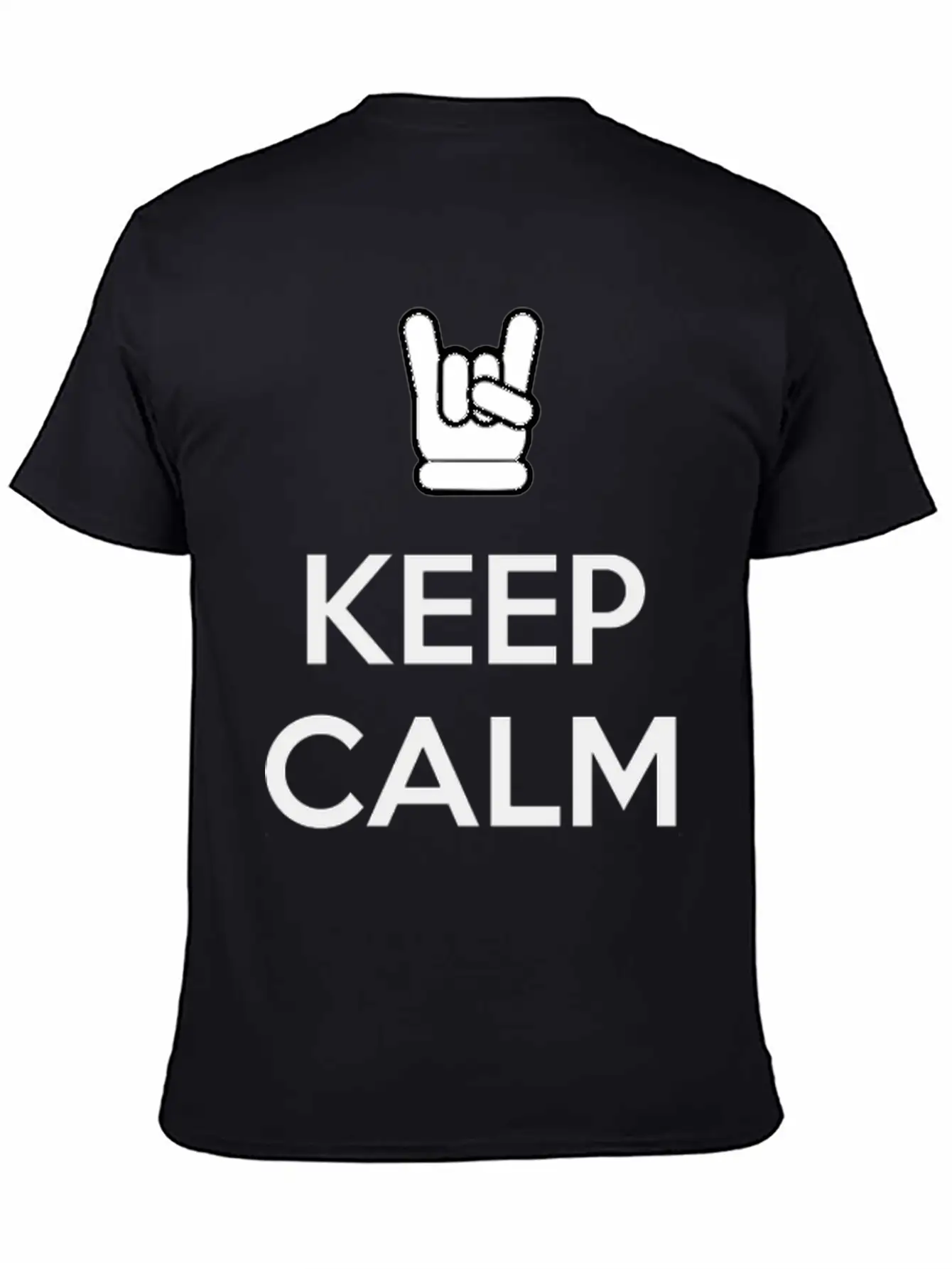 Keep Calm And Rock On Stylish Everyday T-Shirt – Unisex Basic Cotton Tee