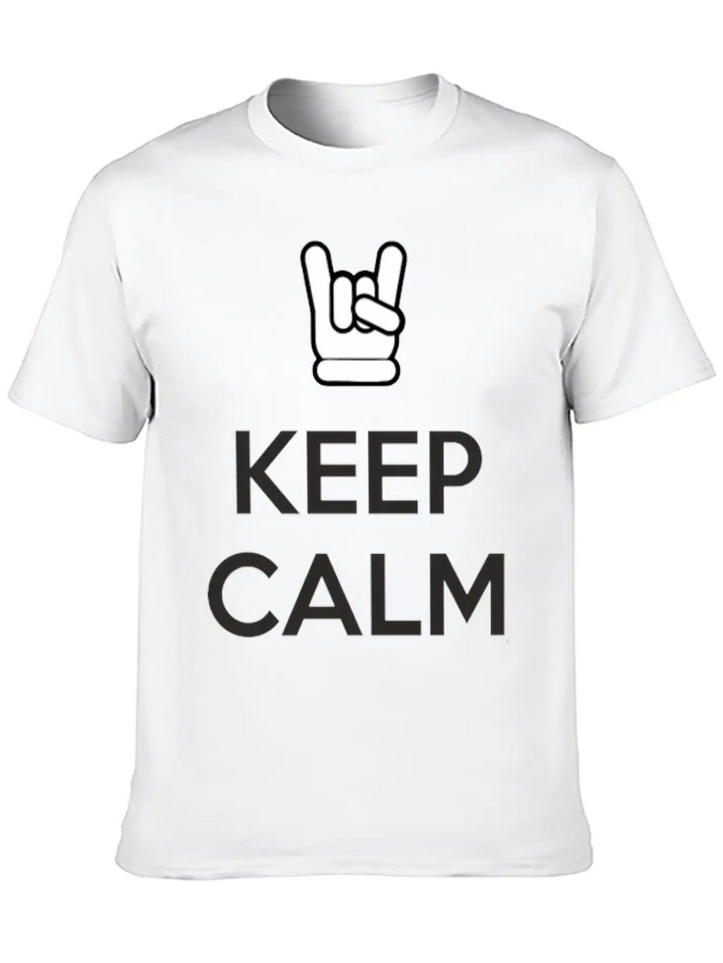Keep Calm And Rock On Stylish Everyday T-Shirt – Unisex Basic Cotton Tee