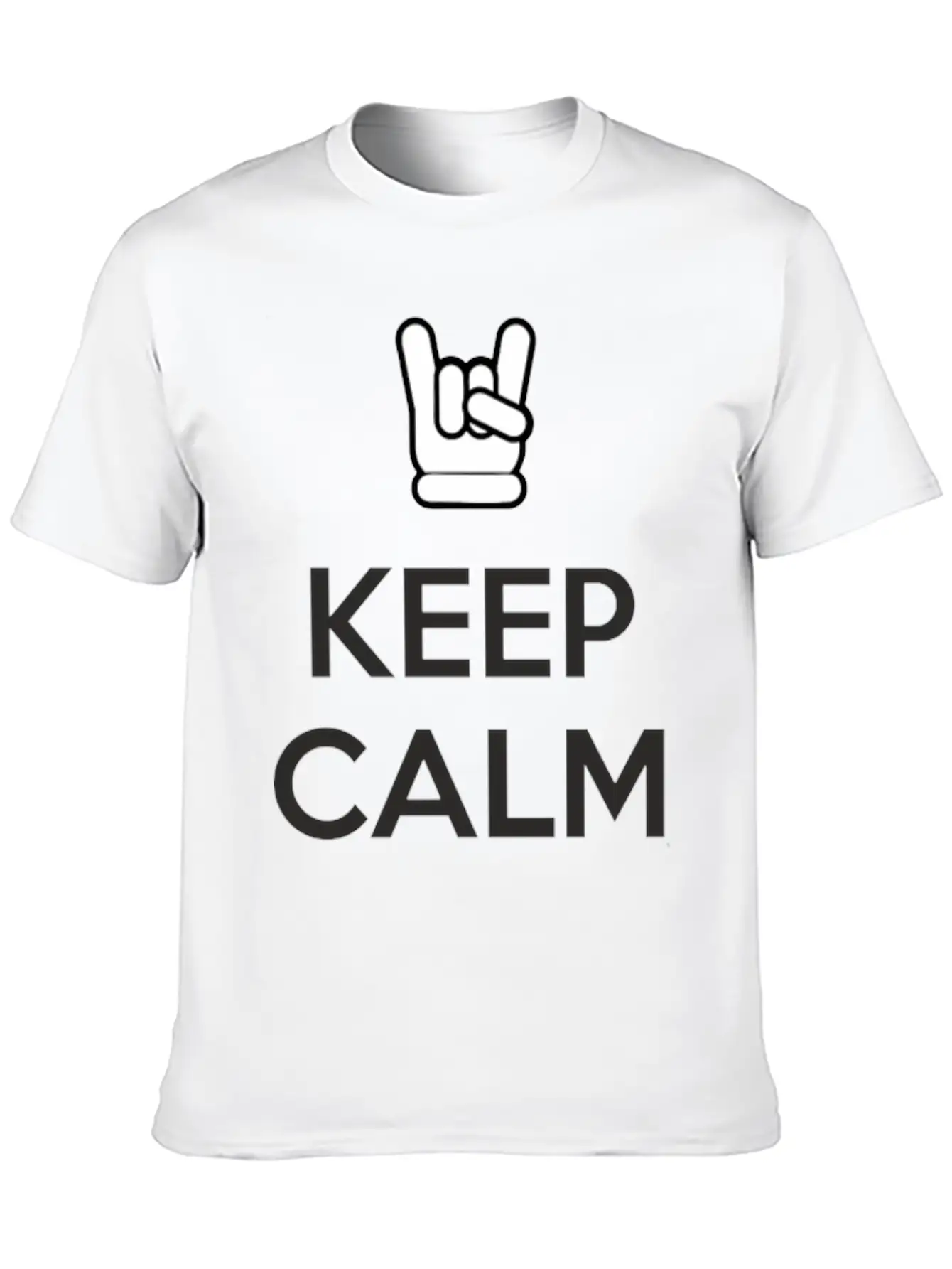 Keep Calm And Rock On Stylish Everyday T-Shirt – Unisex Basic Cotton Tee
