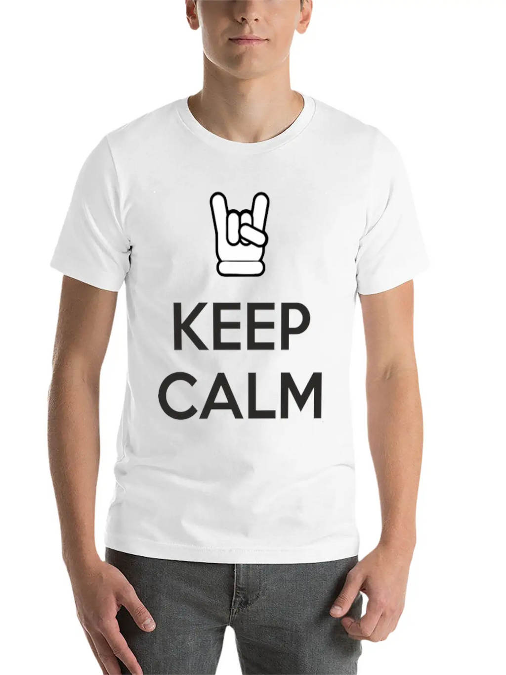 Keep Calm And Rock On Stylish Everyday T-Shirt – Unisex Basic Cotton Tee