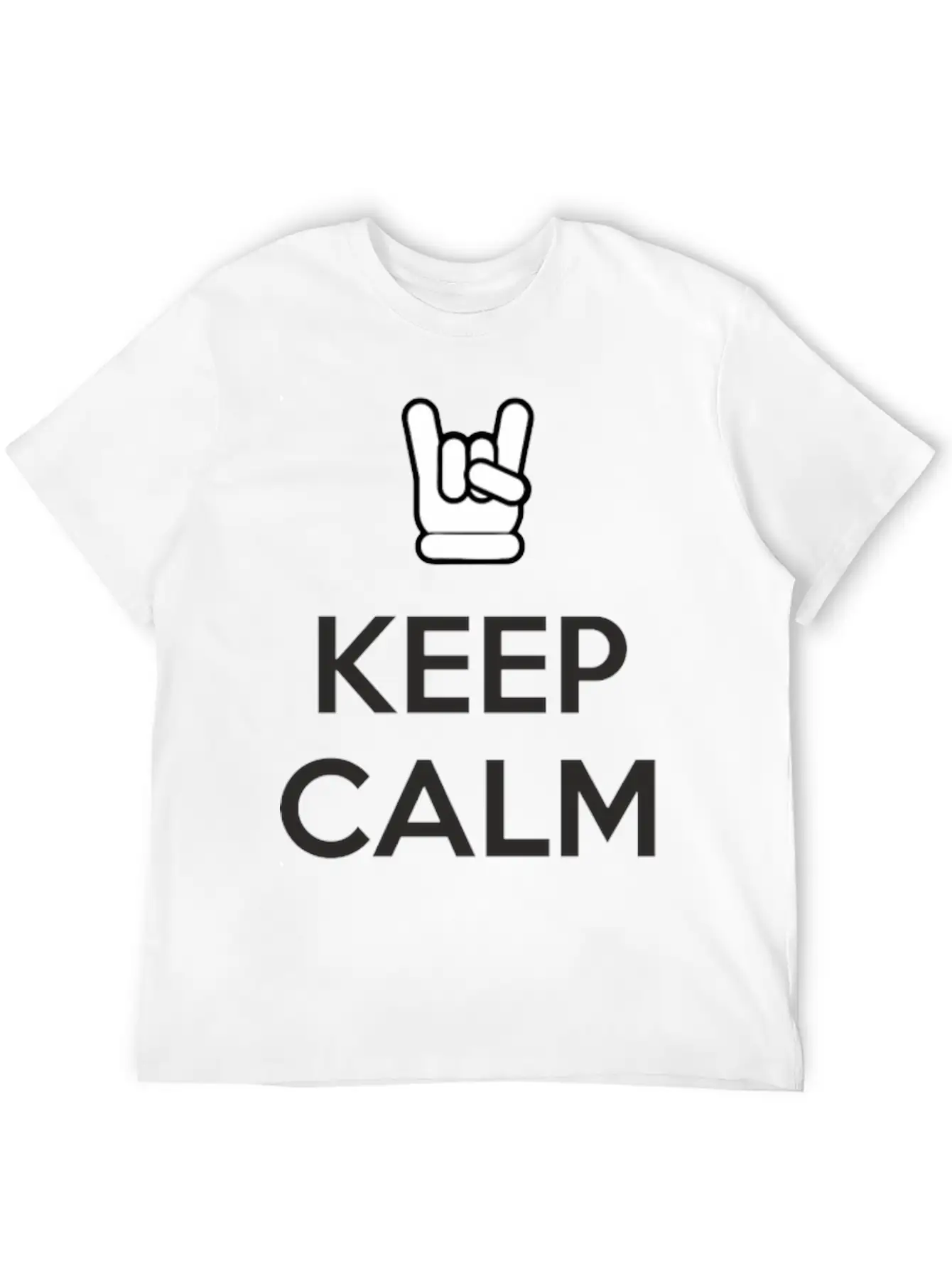 Keep Calm And Rock On Stylish Everyday T-Shirt – Unisex Basic Cotton Tee