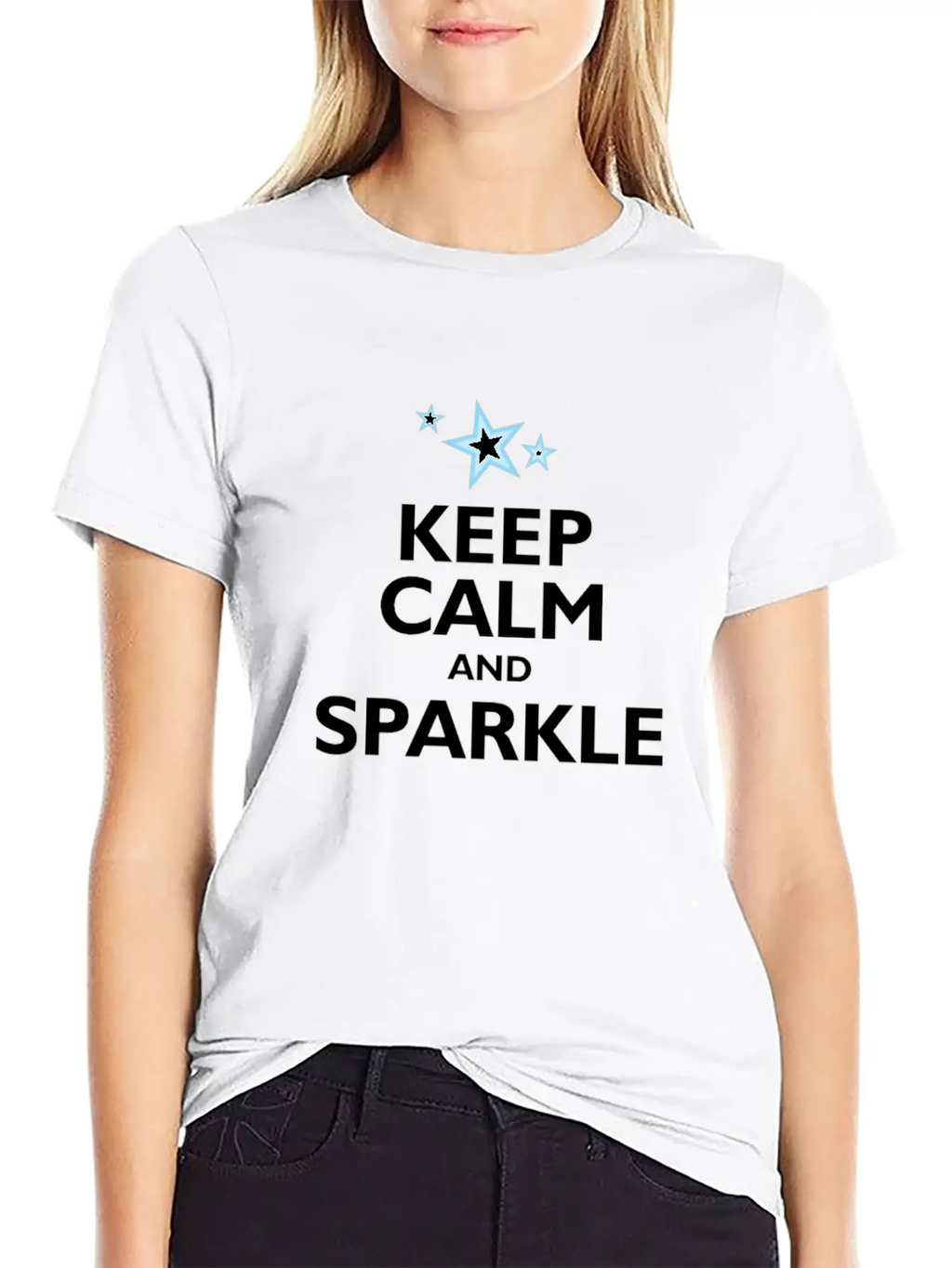 Keep Calm And Sparkle Classic Cotton Tee – Unisex Comfort For Any Season