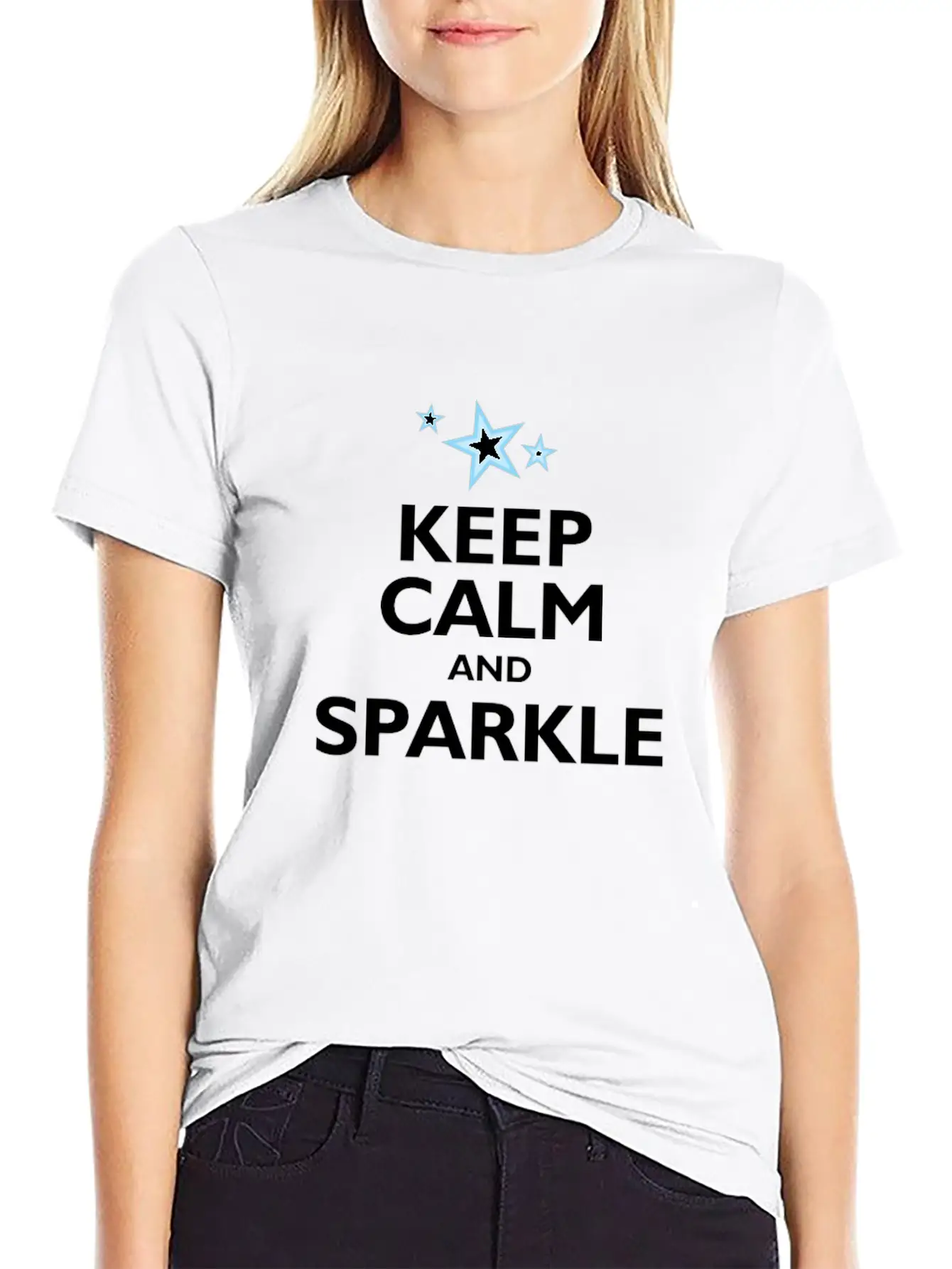 Keep Calm And Sparkle Classic Cotton Tee – Unisex Comfort For Any Season