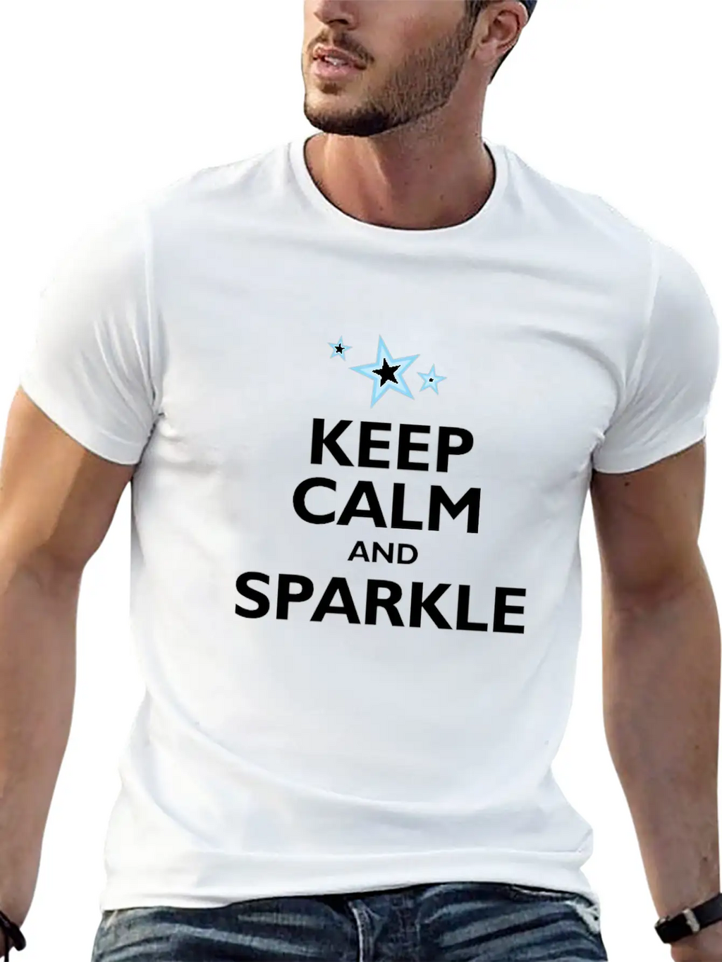 Keep Calm And Sparkle Classic Cotton Tee – Unisex Comfort For Any Season
