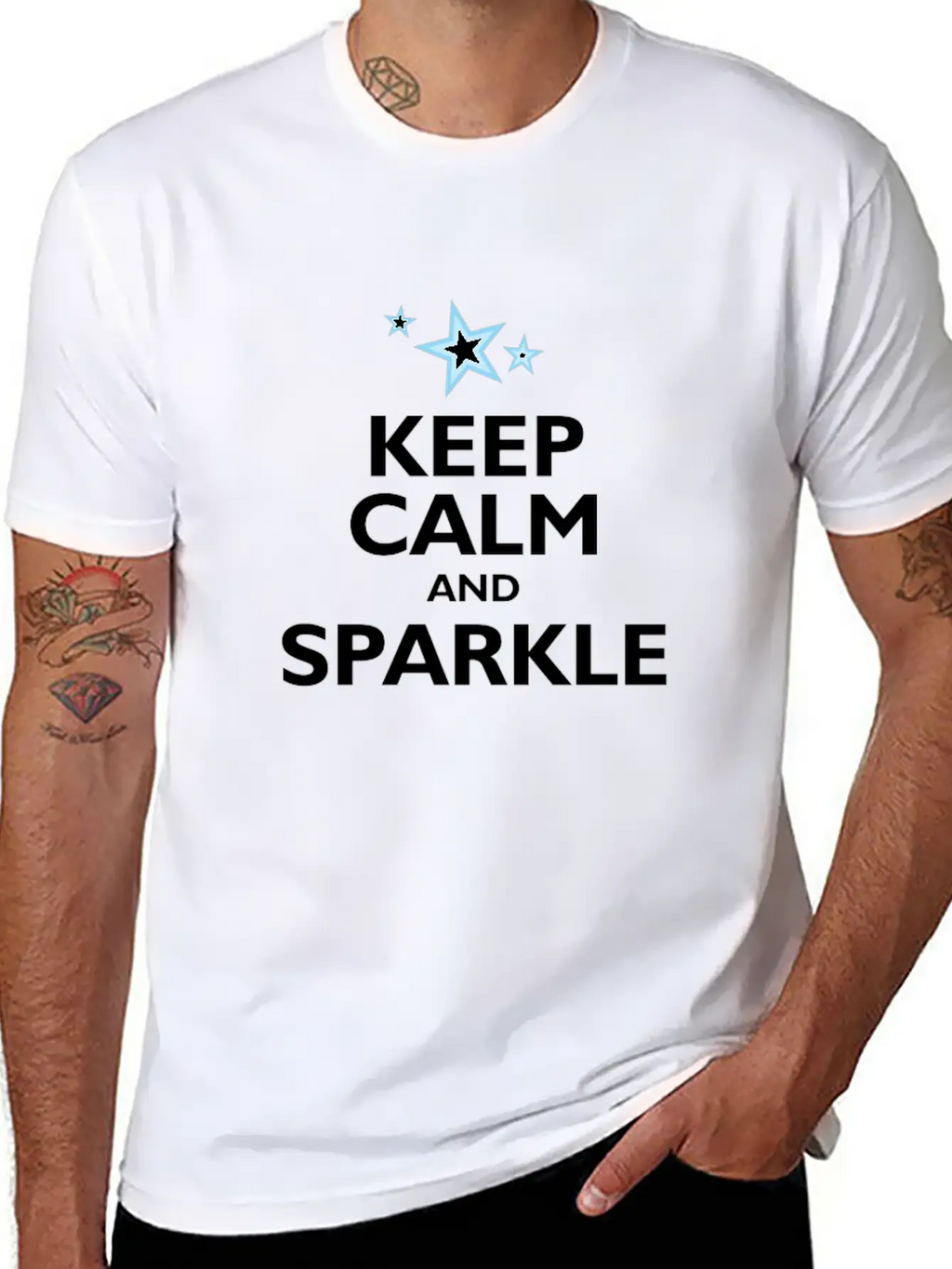 Keep Calm And Sparkle Classic Cotton Tee – Unisex Comfort For Any Season