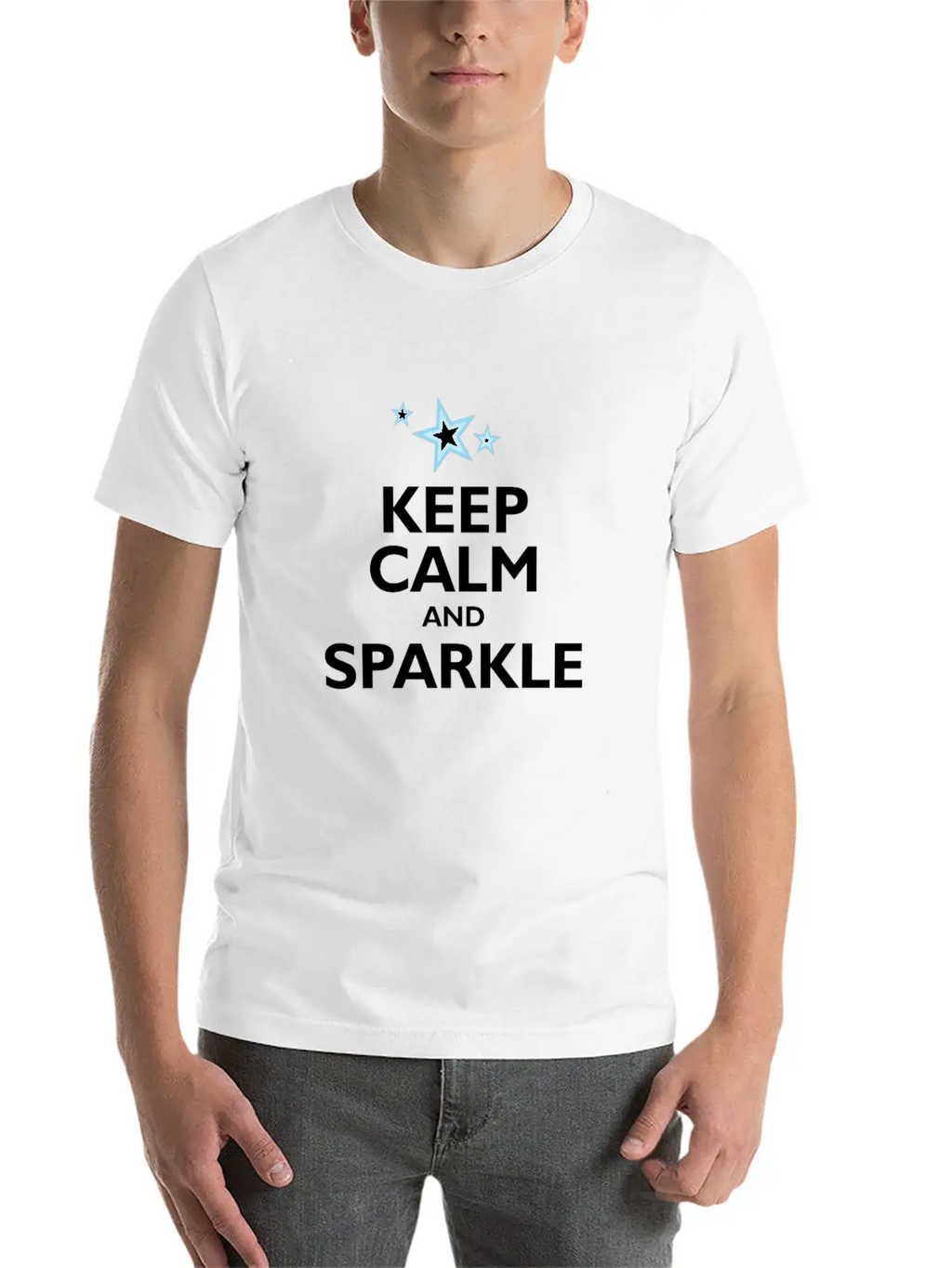 Keep Calm And Sparkle Classic Cotton Tee – Unisex Comfort For Any Season