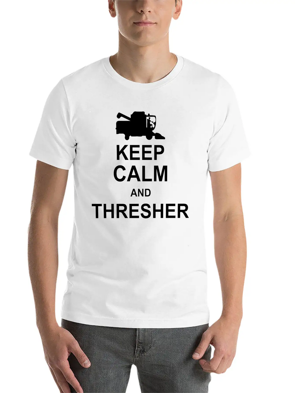 Keep Calm And Thresher Kg10 Essential Cotton Tee For Daily Outfits – Unisex Style