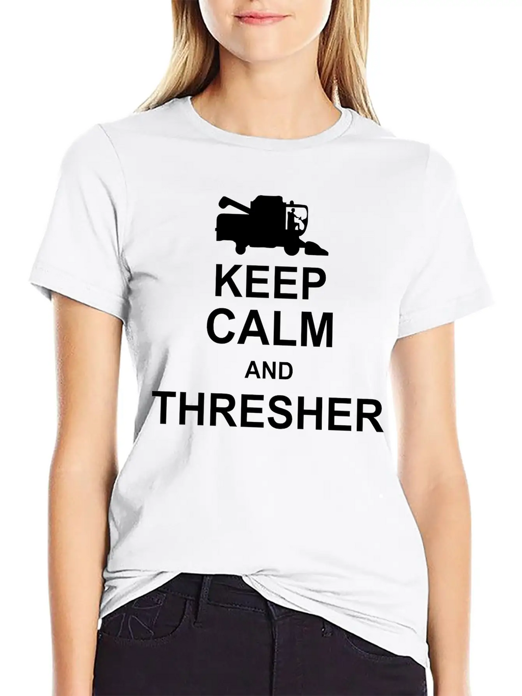 Keep Calm And Thresher Kg10 Essential Cotton Tee For Daily Outfits – Unisex Style