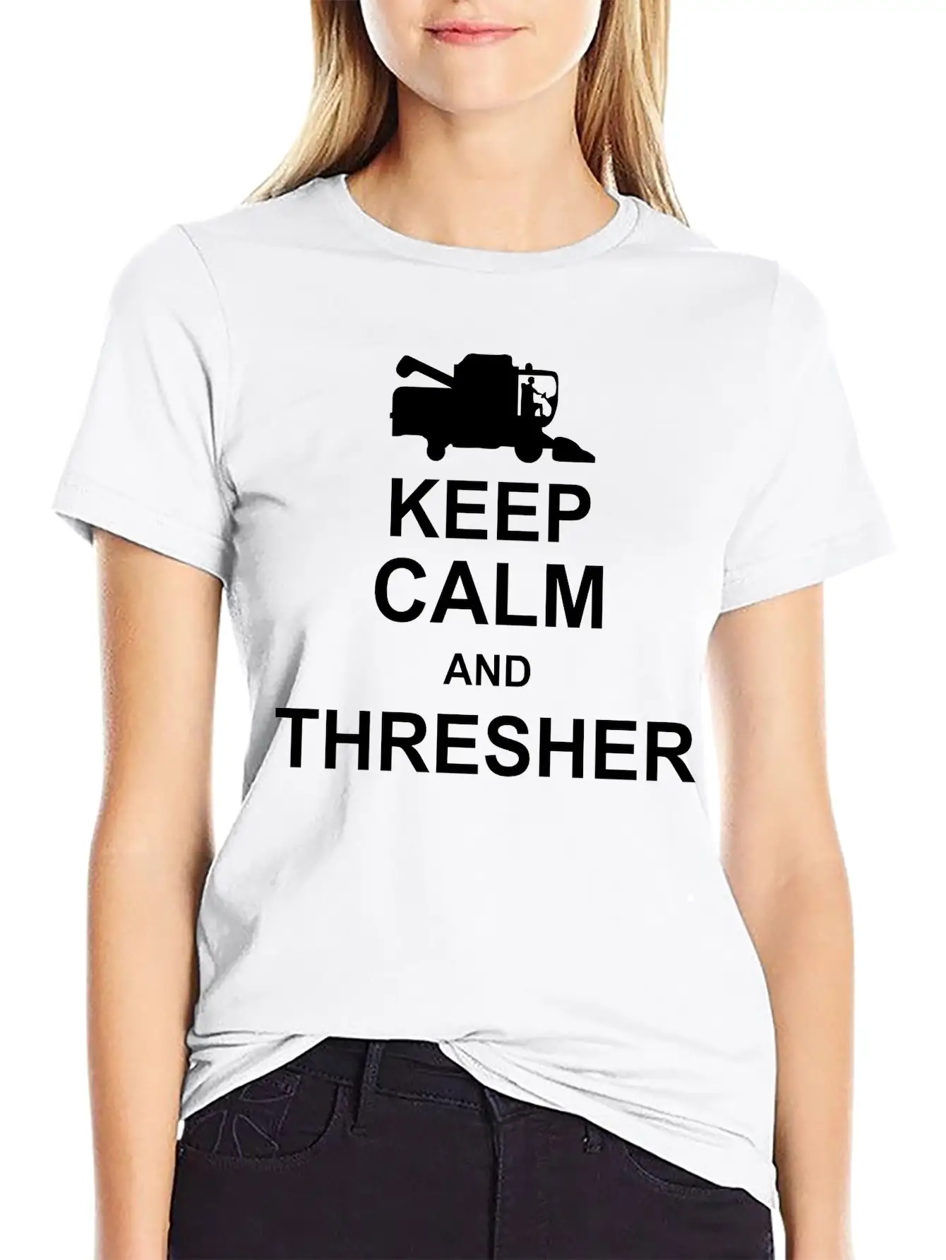 Keep Calm And Thresher Kg10 Essential Cotton Tee For Daily Outfits – Unisex Style
