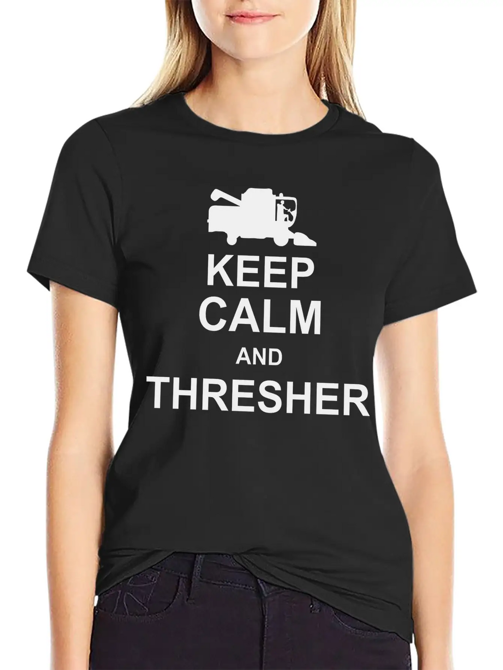 Keep Calm And Thresher Kg10 Essential Cotton Tee For Daily Outfits – Unisex Style