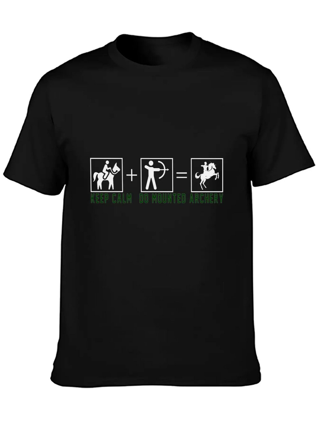Keep Calm Do Mounted Archery - Black Classic Cotton Tee – Unisex Comfort For Any Season