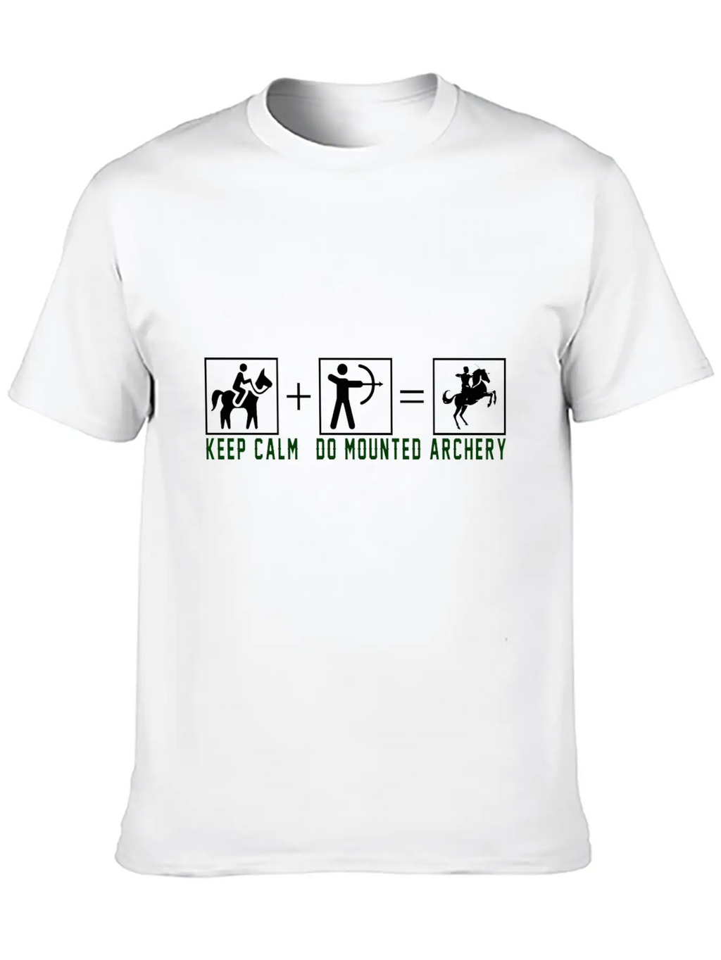 Keep Calm Do Mounted Archery - Black Classic Cotton Tee – Unisex Comfort For Any Season