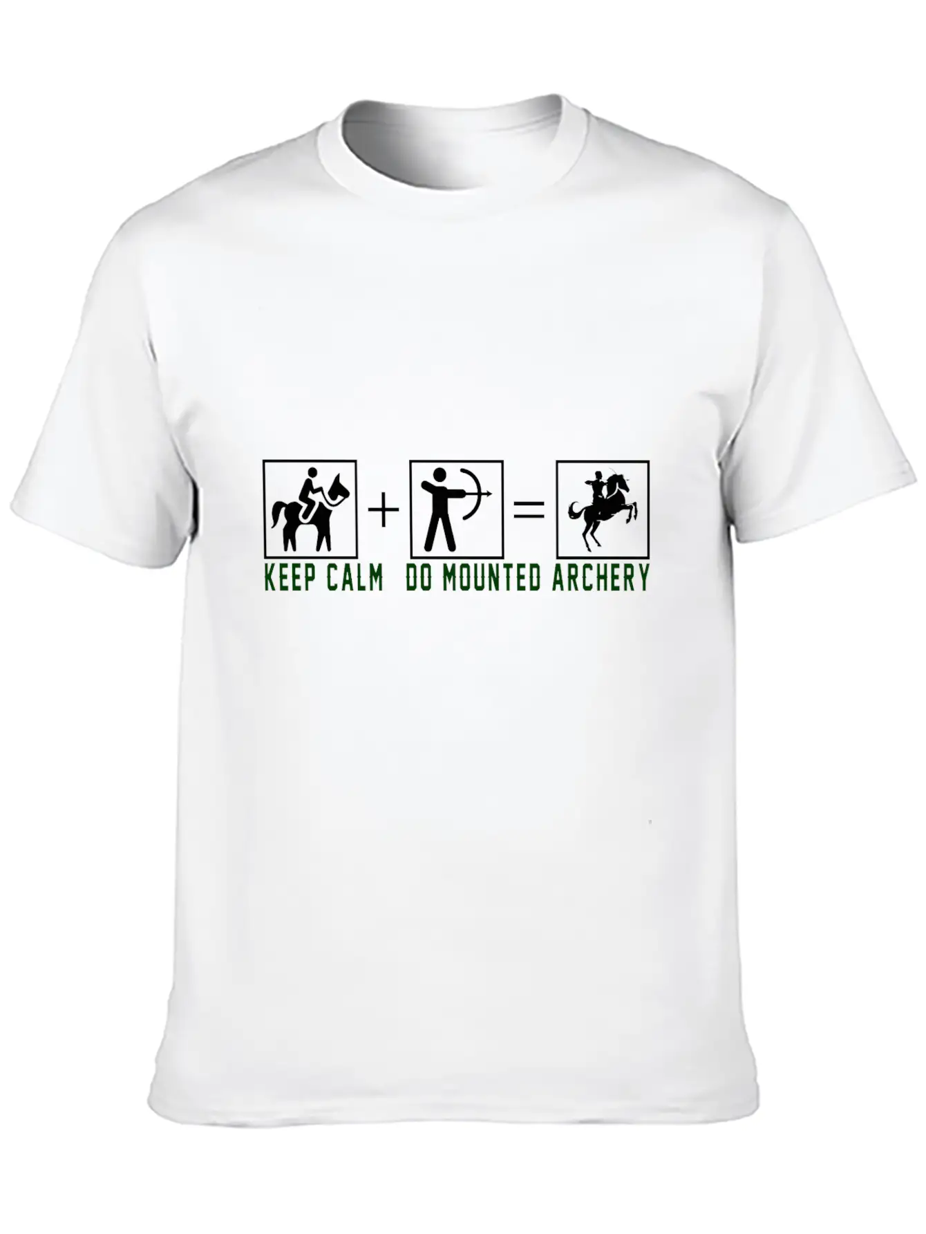 Keep Calm Do Mounted Archery - Black Classic Cotton Tee – Unisex Comfort For Any Season