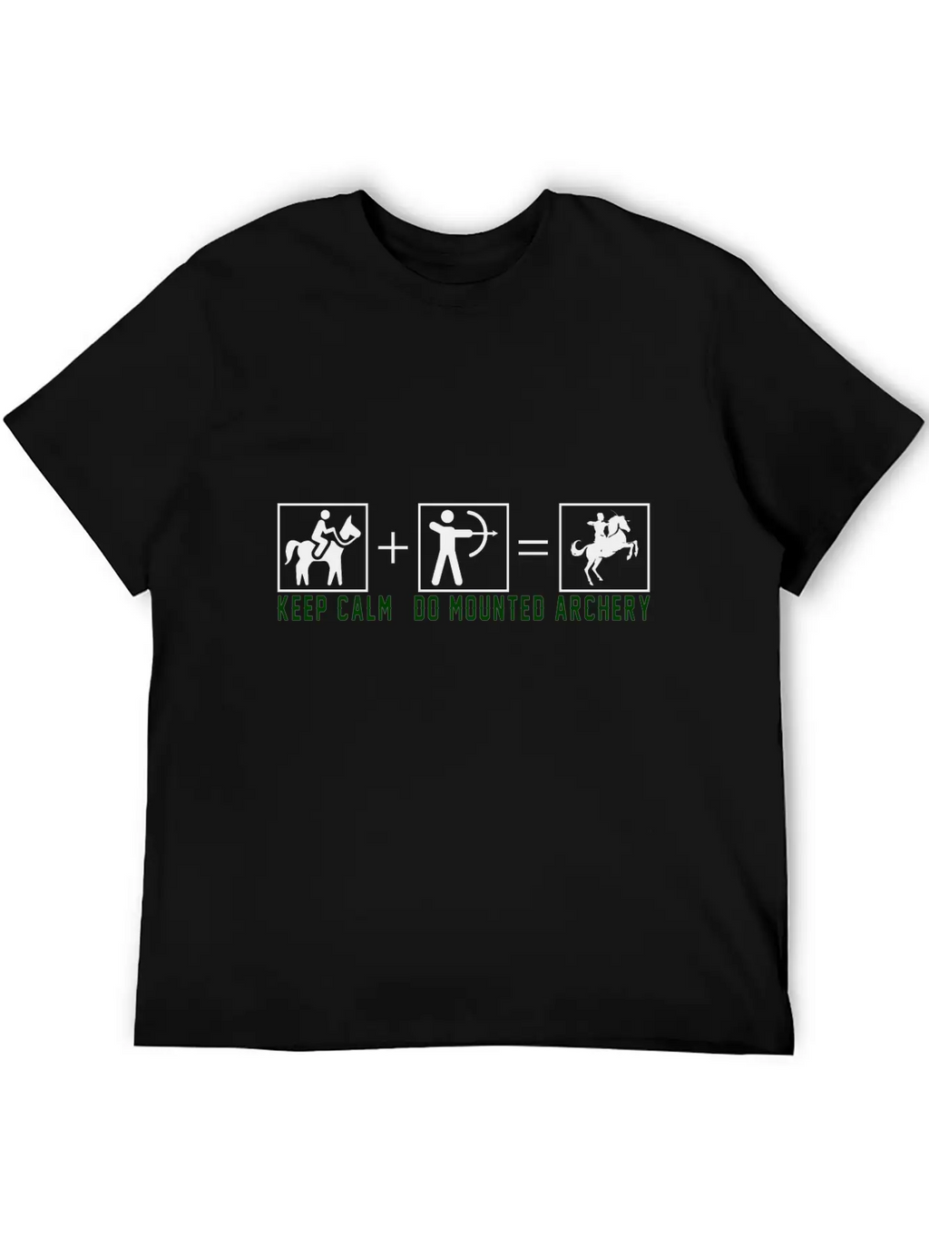 Keep Calm Do Mounted Archery - Black Classic Cotton Tee – Unisex Comfort For Any Season