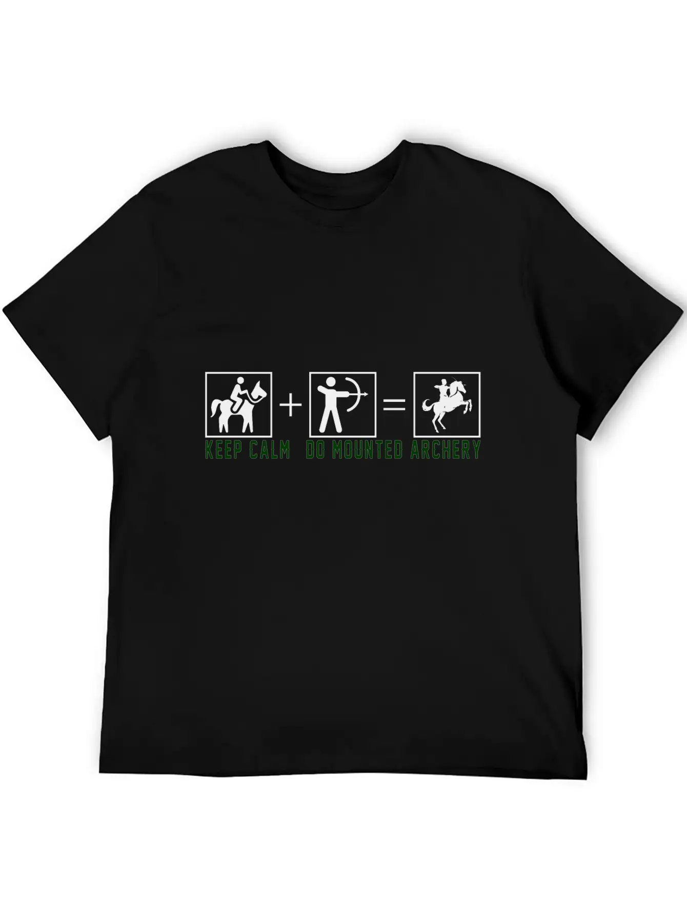 Keep Calm Do Mounted Archery - Black Classic Cotton Tee – Unisex Comfort For Any Season