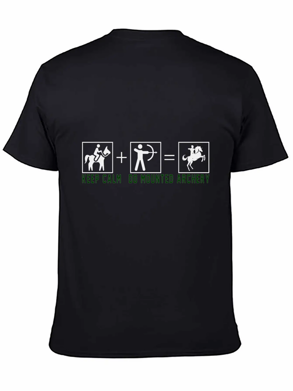 Keep Calm Do Mounted Archery - Black Classic Cotton Tee – Unisex Comfort For Any Season