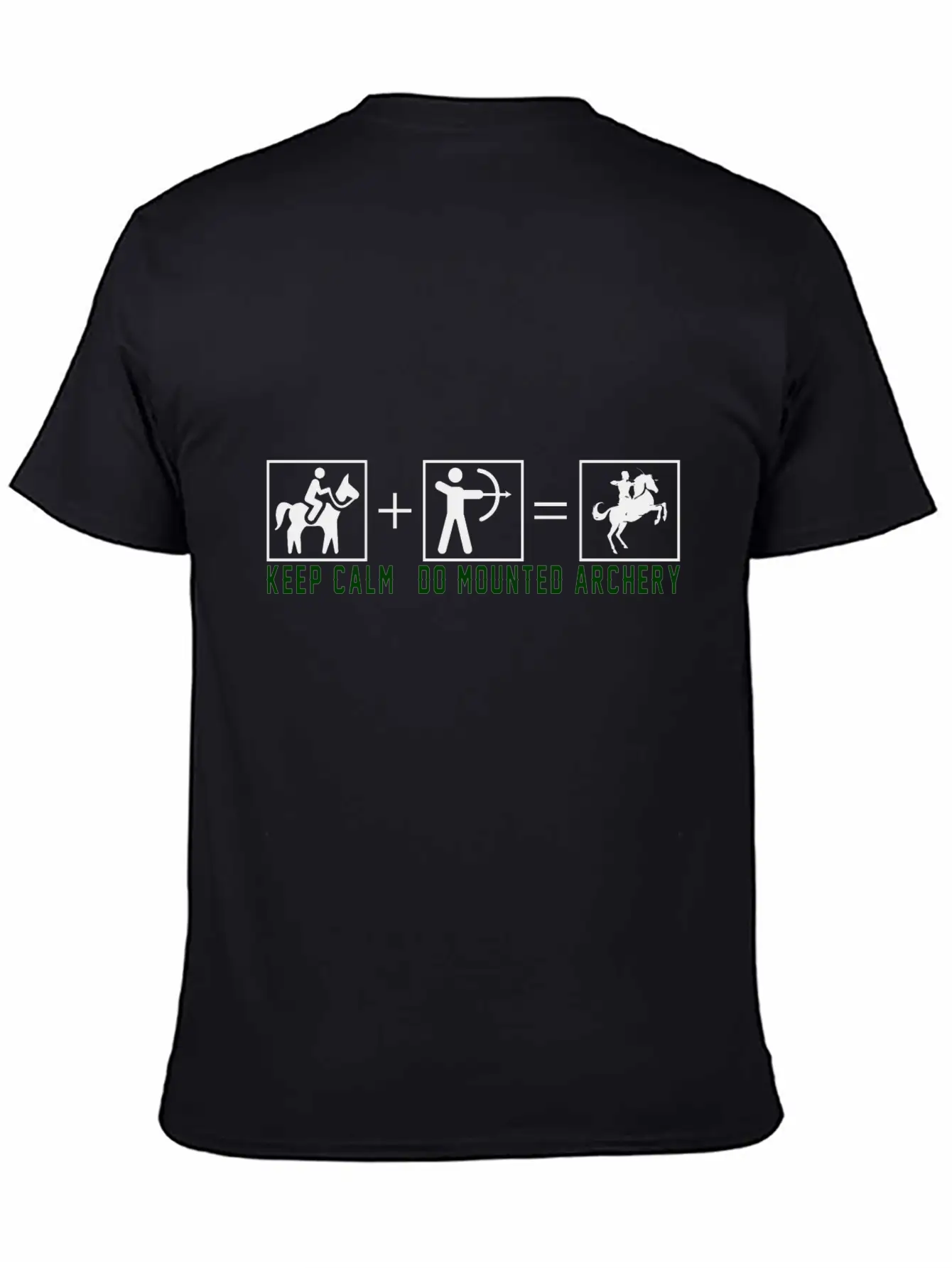 Keep Calm Do Mounted Archery - Black Classic Cotton Tee – Unisex Comfort For Any Season