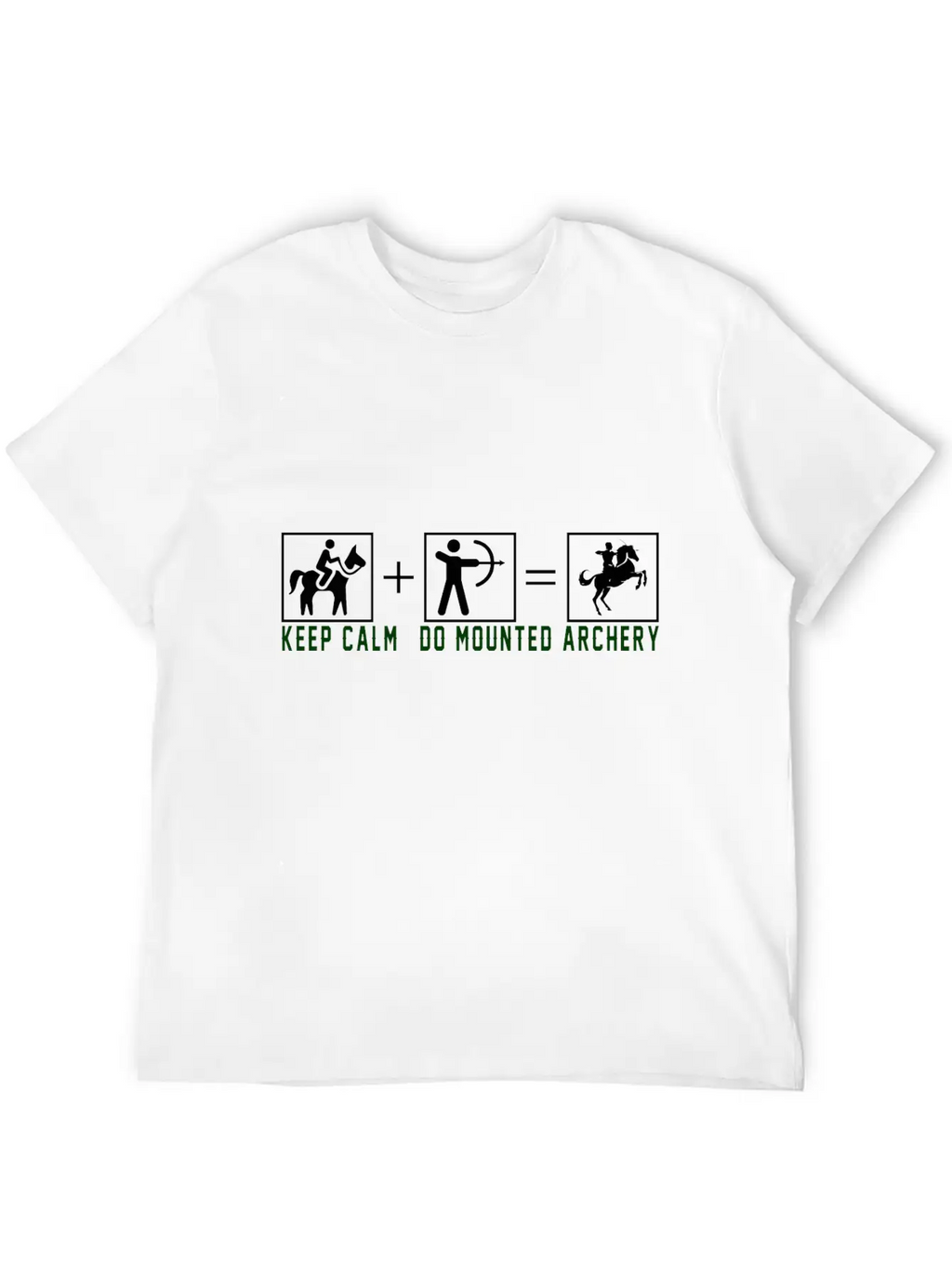 Keep Calm Do Mounted Archery - Black Classic Cotton Tee – Unisex Comfort For Any Season
