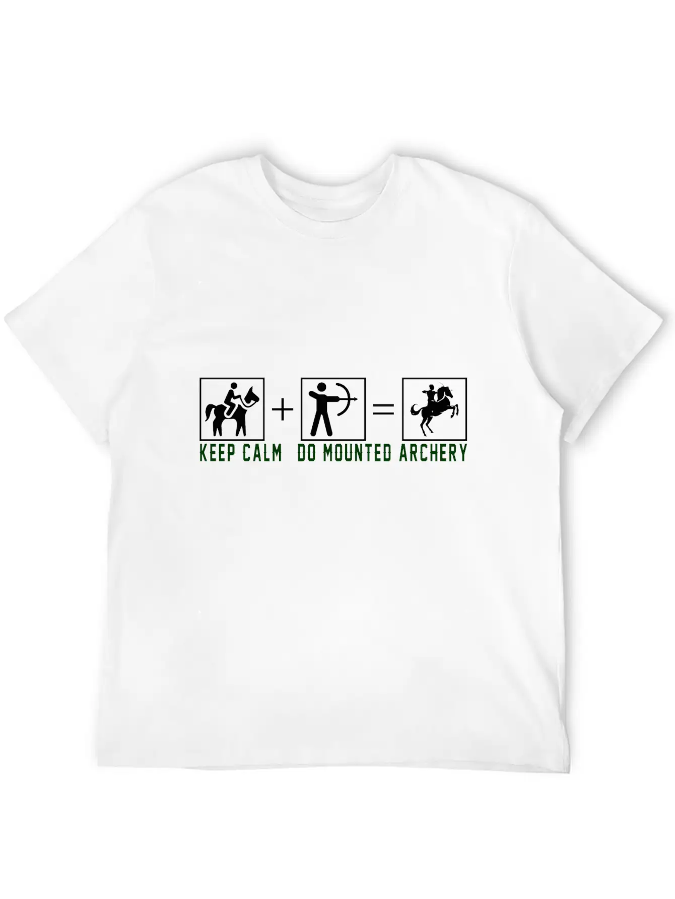 Keep Calm Do Mounted Archery - Black Classic Cotton Tee – Unisex Comfort For Any Season