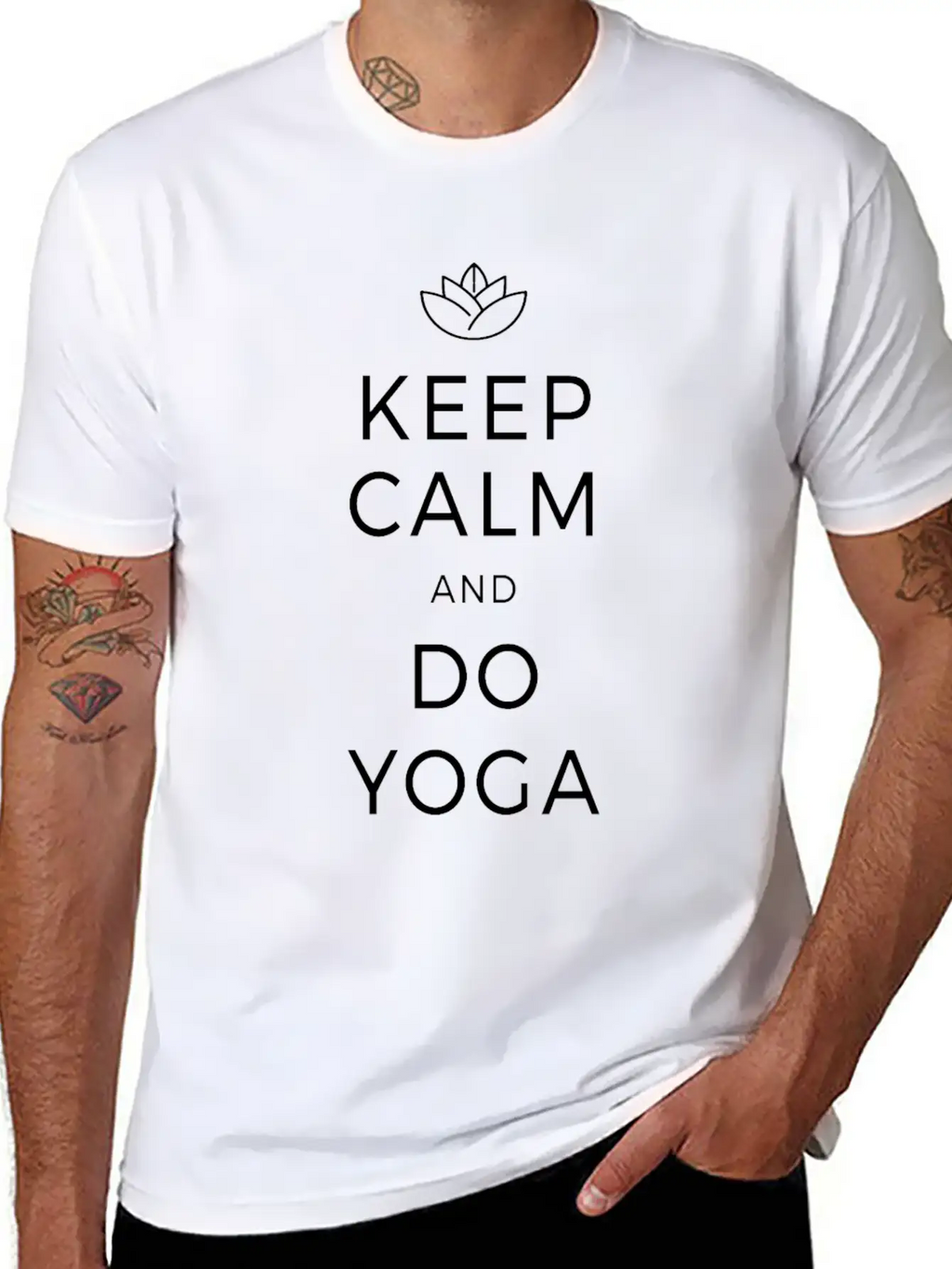 Keep Calm & Do Yoga Om Meditation Zen Mindfulness Unisex Casual T-Shirt – Clean Design For Daily Comfort