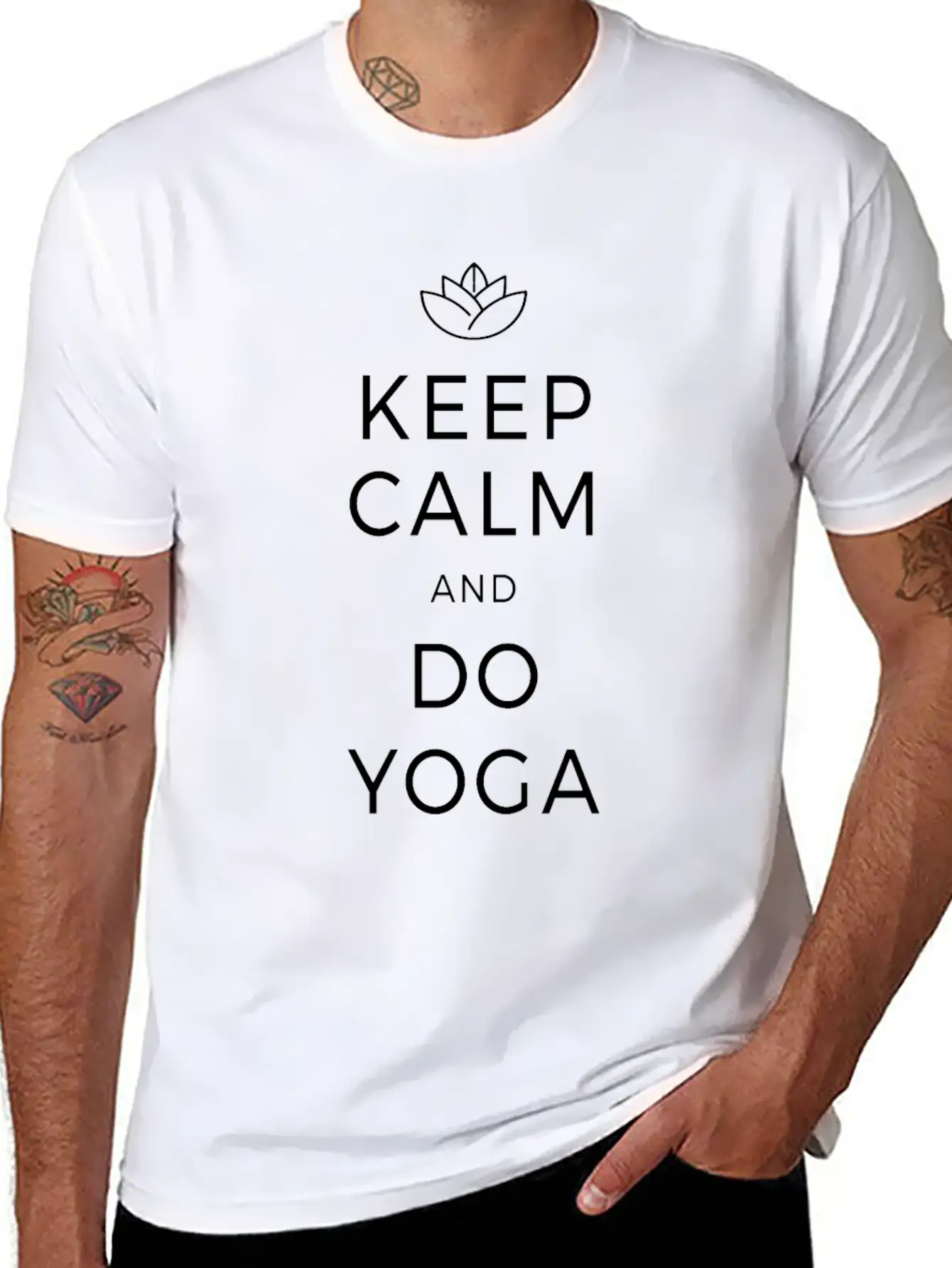Keep Calm & Do Yoga Om Meditation Zen Mindfulness Unisex Casual T-Shirt – Clean Design For Daily Comfort