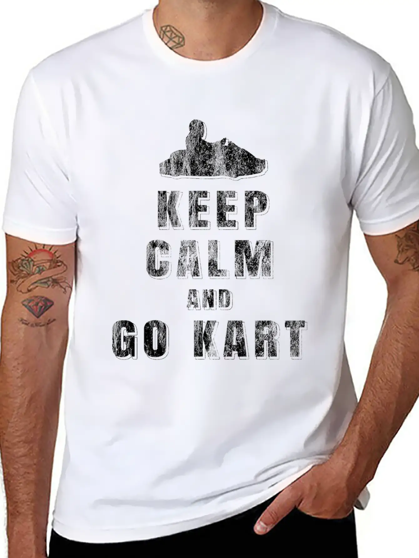 Keep Calm Go Kart Unisex Casual T-Shirt – Clean Design For Daily Comfort