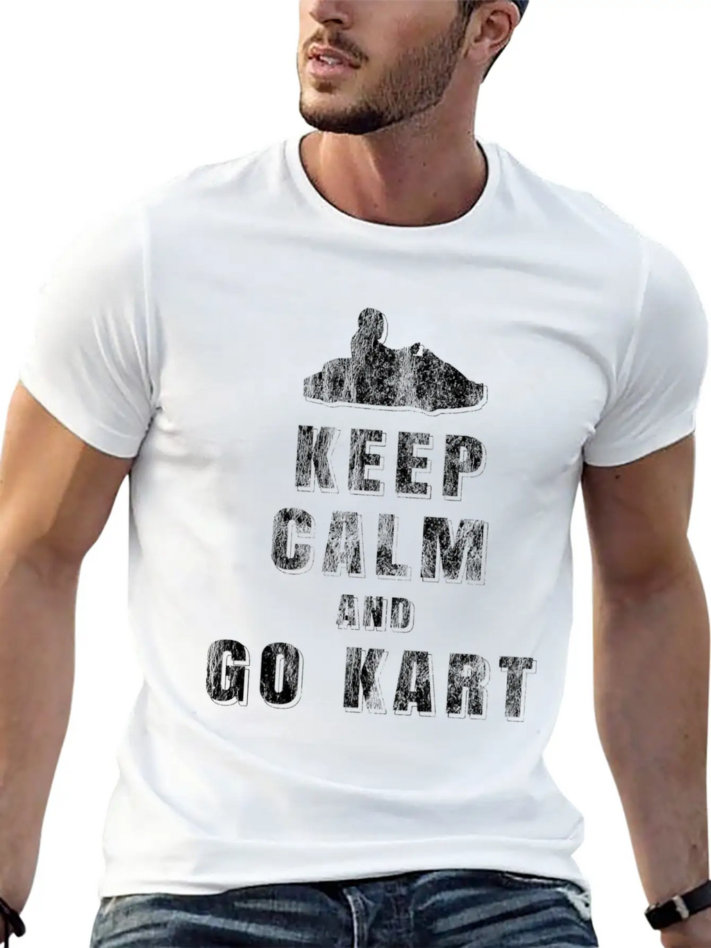Keep Calm Go Kart Unisex Casual T-Shirt – Clean Design For Daily Comfort