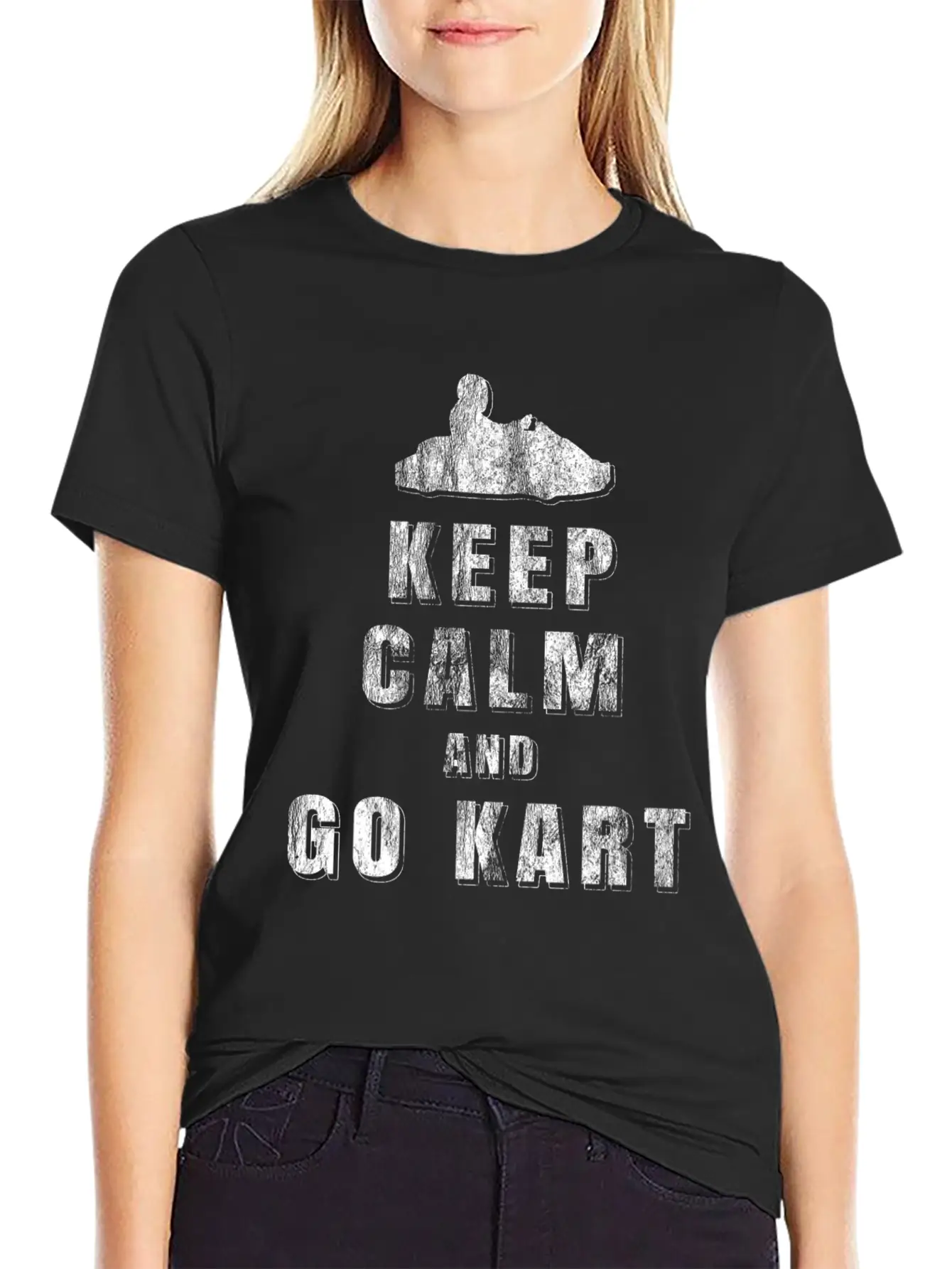Keep Calm Go Kart Unisex Casual T-Shirt – Clean Design For Daily Comfort