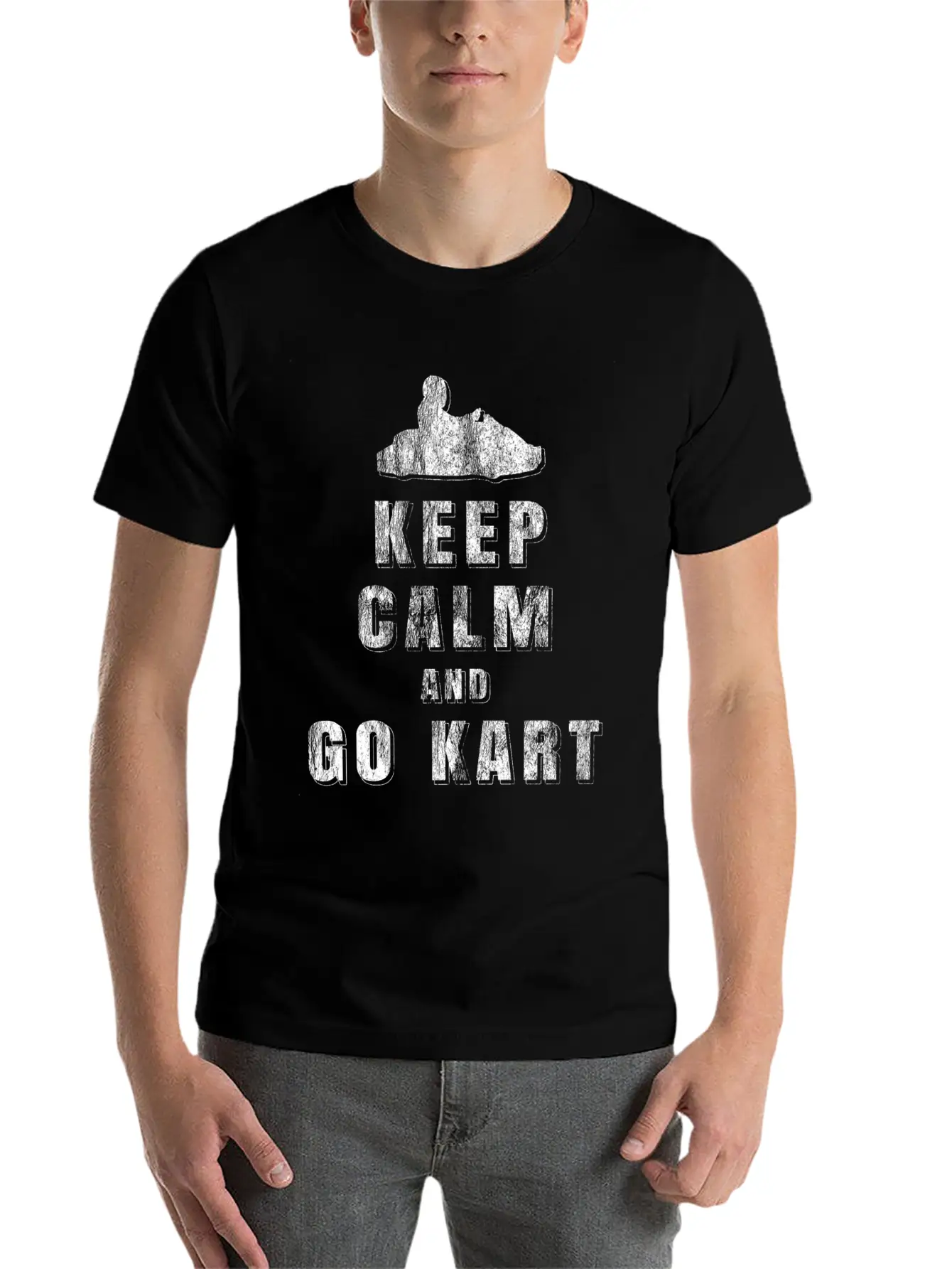 Keep Calm Go Kart Unisex Casual T-Shirt – Clean Design For Daily Comfort