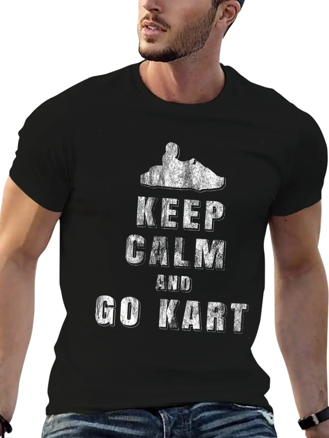 Keep Calm Go Kart Unisex Casual T-Shirt – Clean Design For Daily Comfort