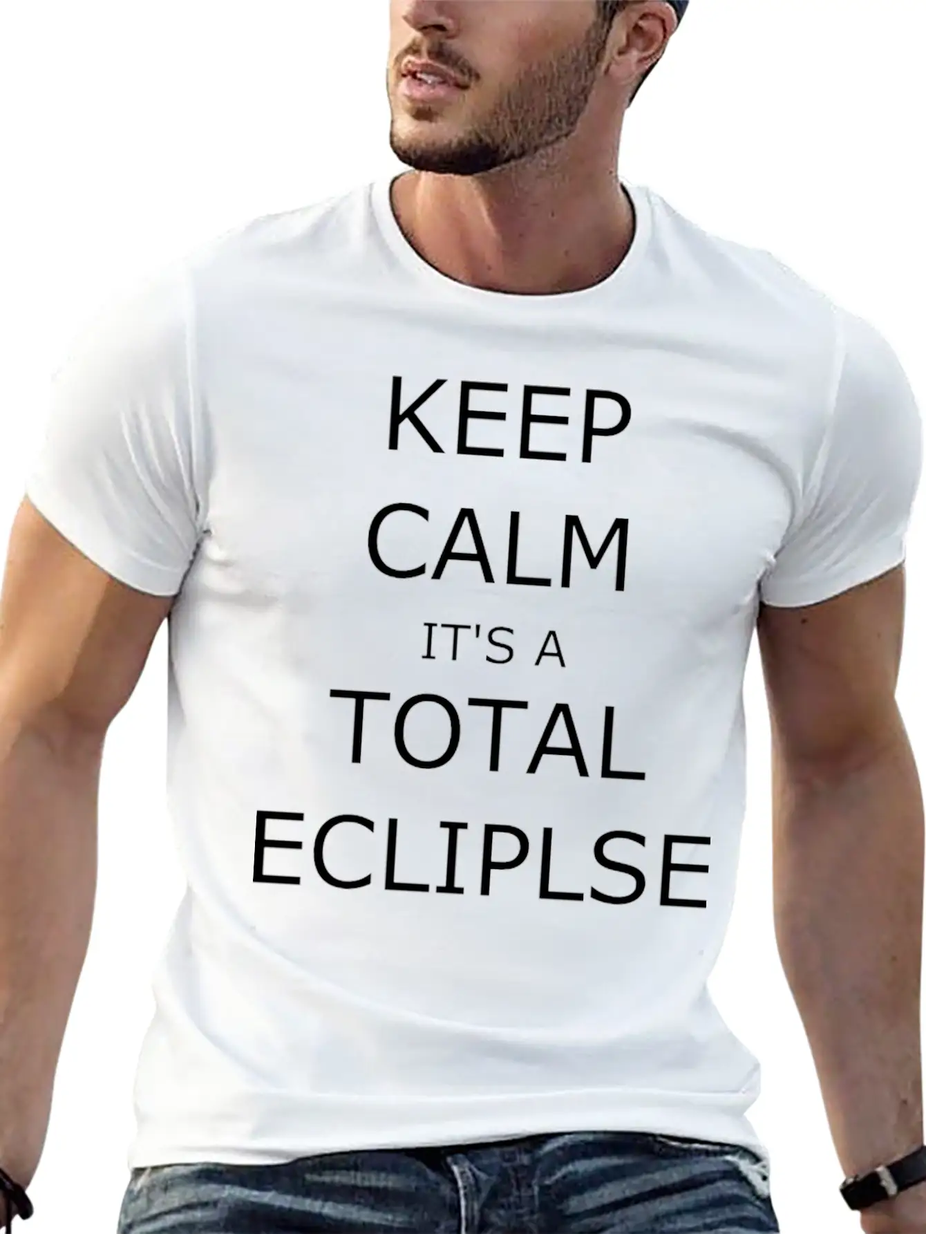 Keep Calm. It's An Eclipse Essential Unisex Summer Tee – Soft Cotton Casual Fit