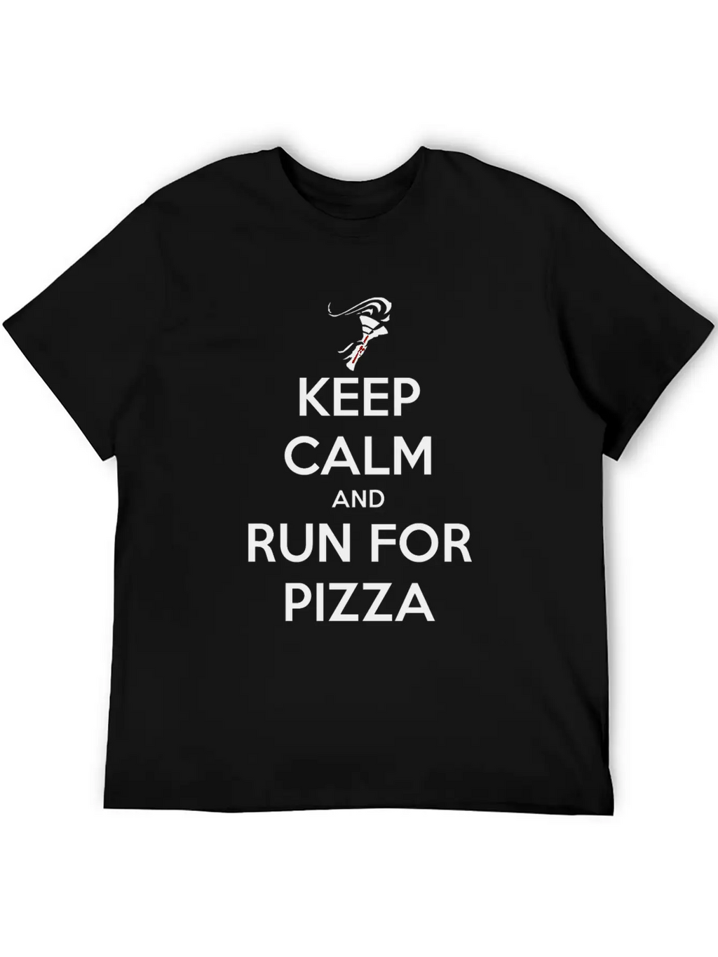 Keep Calm Pizza Run Breathable Soft Cotton T-Shirt – Timeless Casual Look