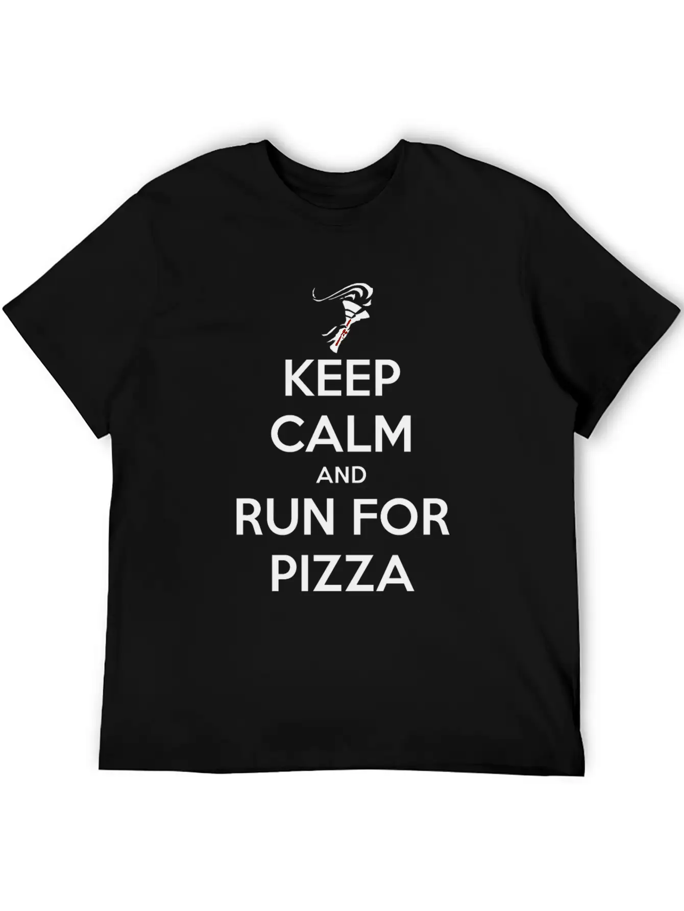 Keep Calm Pizza Run Breathable Soft Cotton T-Shirt – Timeless Casual Look