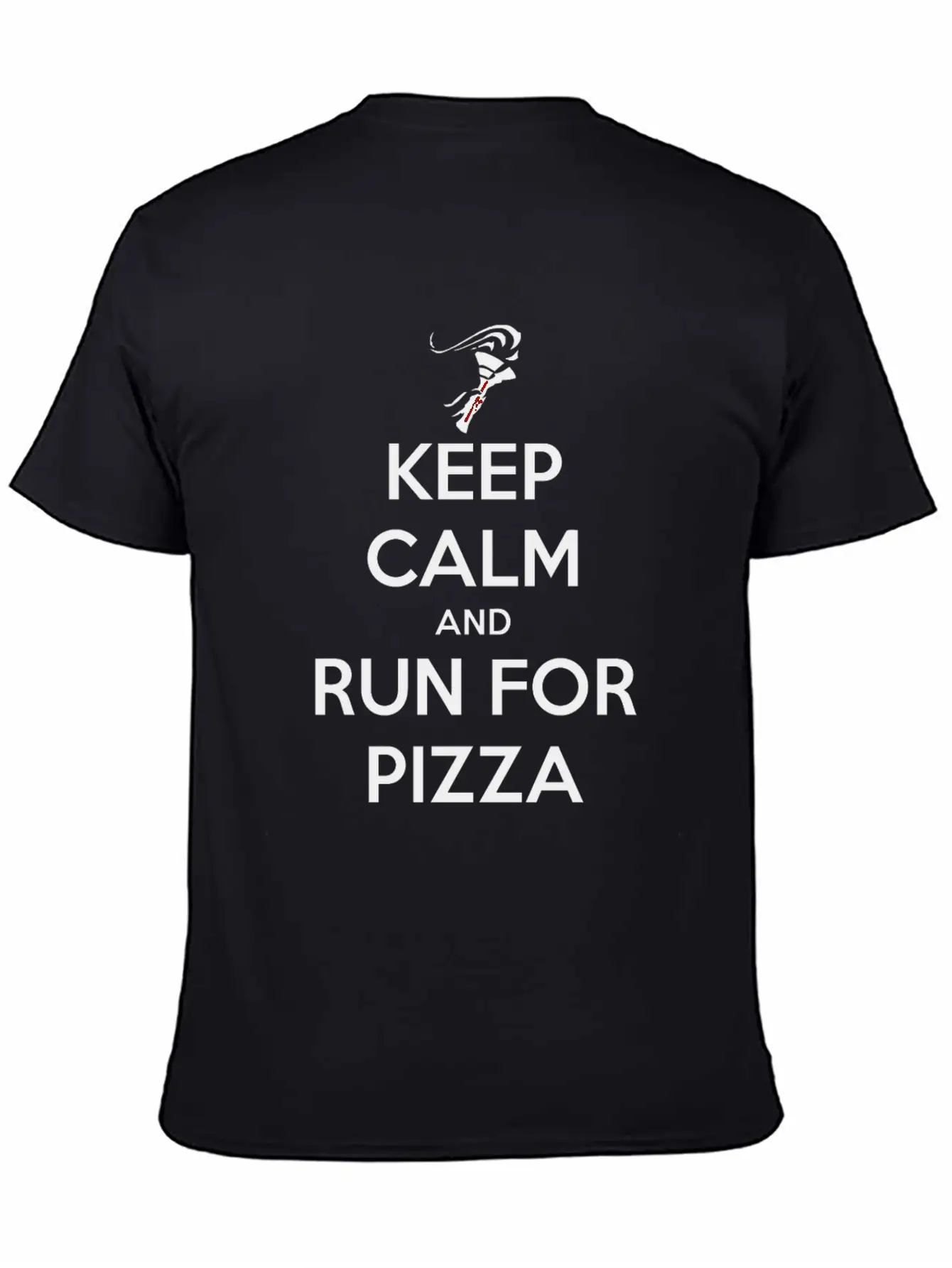 Keep Calm Pizza Run Breathable Soft Cotton T-Shirt – Timeless Casual Look