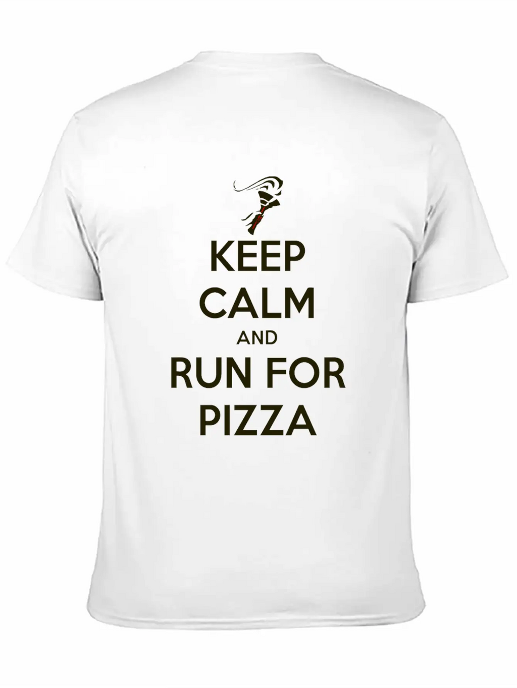 Keep Calm Pizza Run Breathable Soft Cotton T-Shirt – Timeless Casual Look