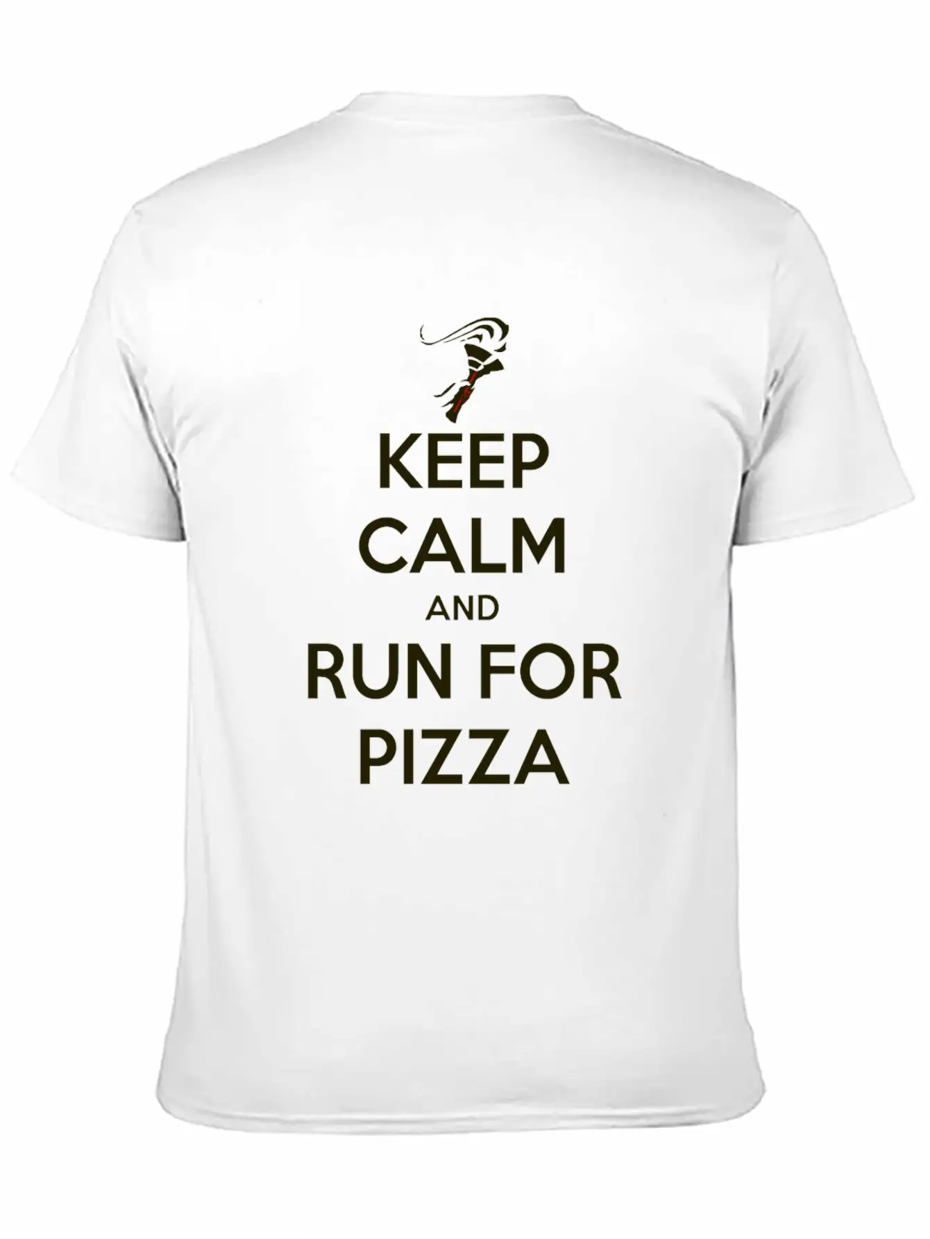 Keep Calm Pizza Run Breathable Soft Cotton T-Shirt – Timeless Casual Look