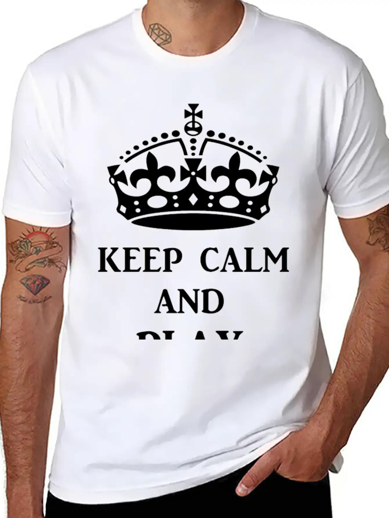 Keep Calm Play Ukulele Bl Timeless Short Sleeve Tee – Comfy And Minimalist Design