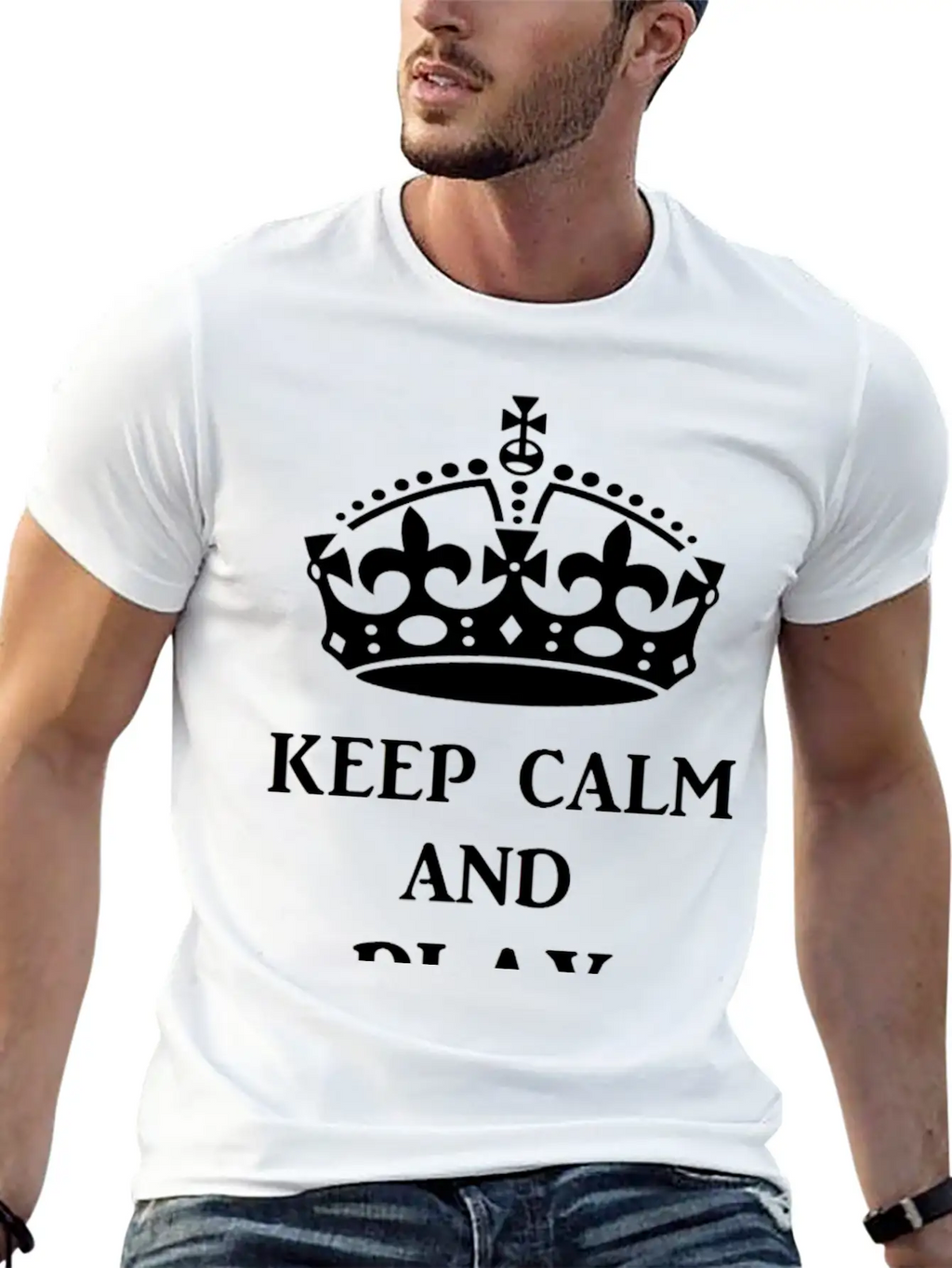 Keep Calm Play Ukulele Bl Timeless Short Sleeve Tee – Comfy And Minimalist Design