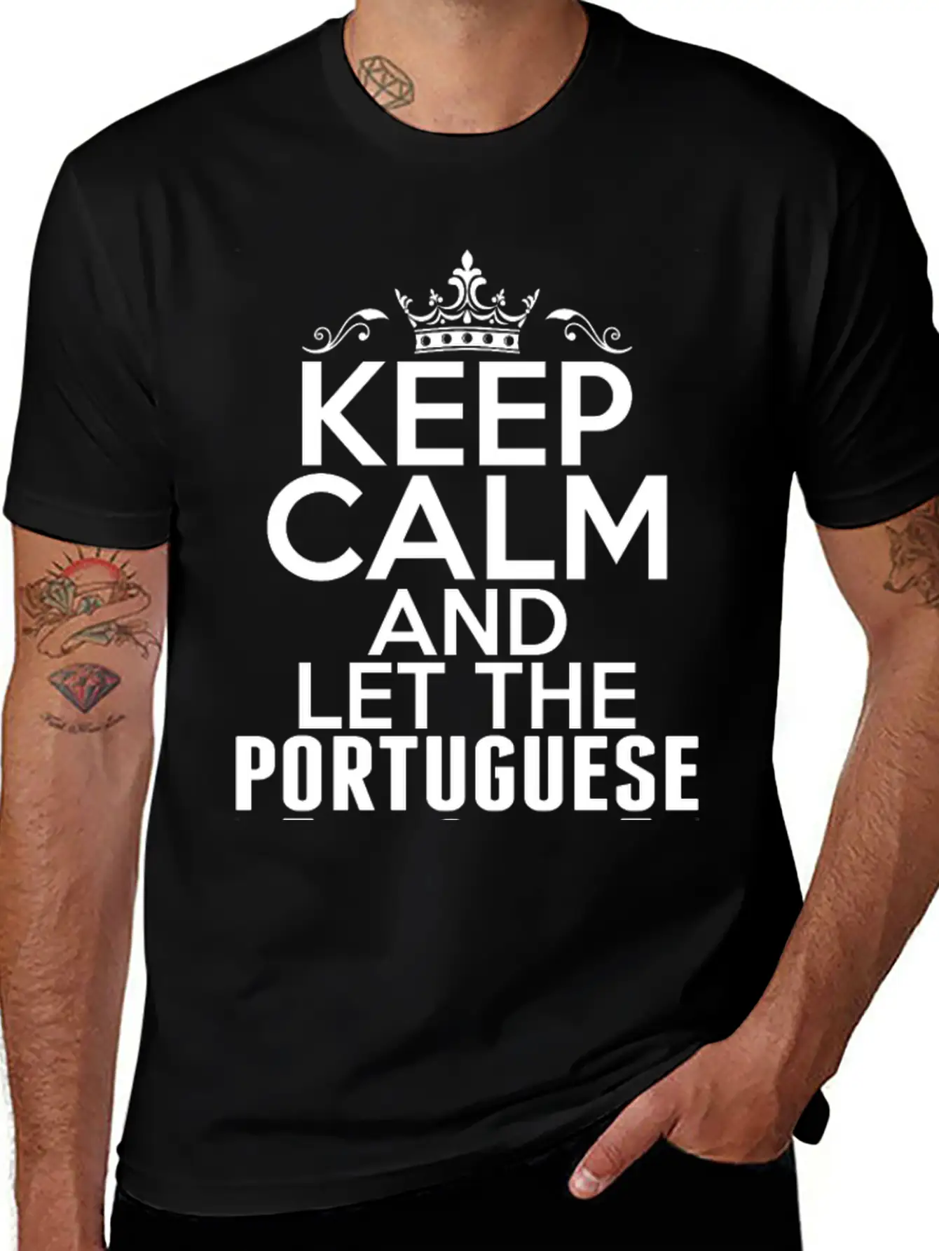 Keep Calm Portuguese Girl Handle It Timeless Short Sleeve Tee – Comfy And Minimalist Design